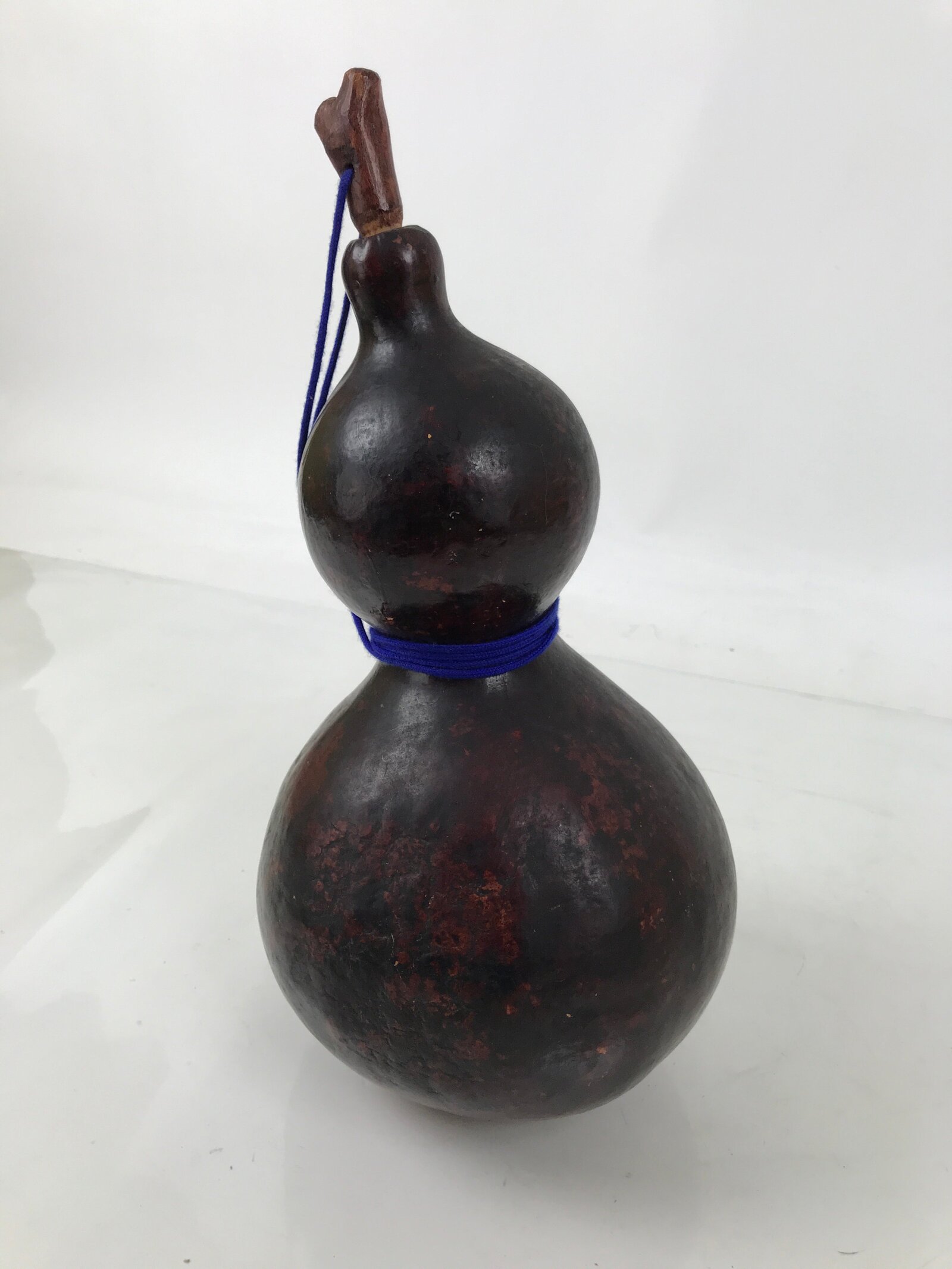 Japanese Natural Hyotan Gourd Vtg Sake Bottle Lucky Charm Large Calabash G281