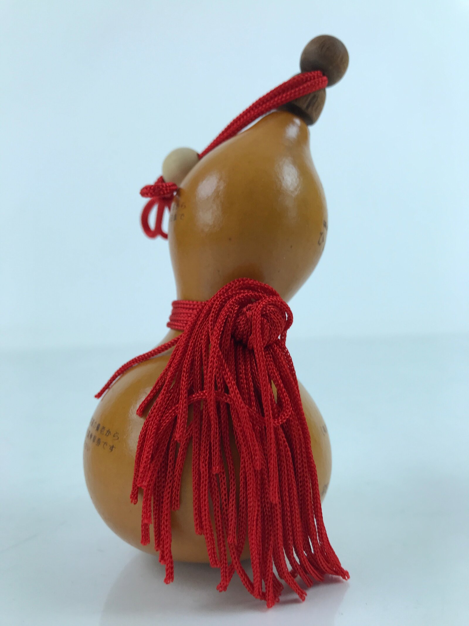 Japanese Natural Hyotan Gourd Vtg Sake Bottle Yoro Railway Special Ticket G267