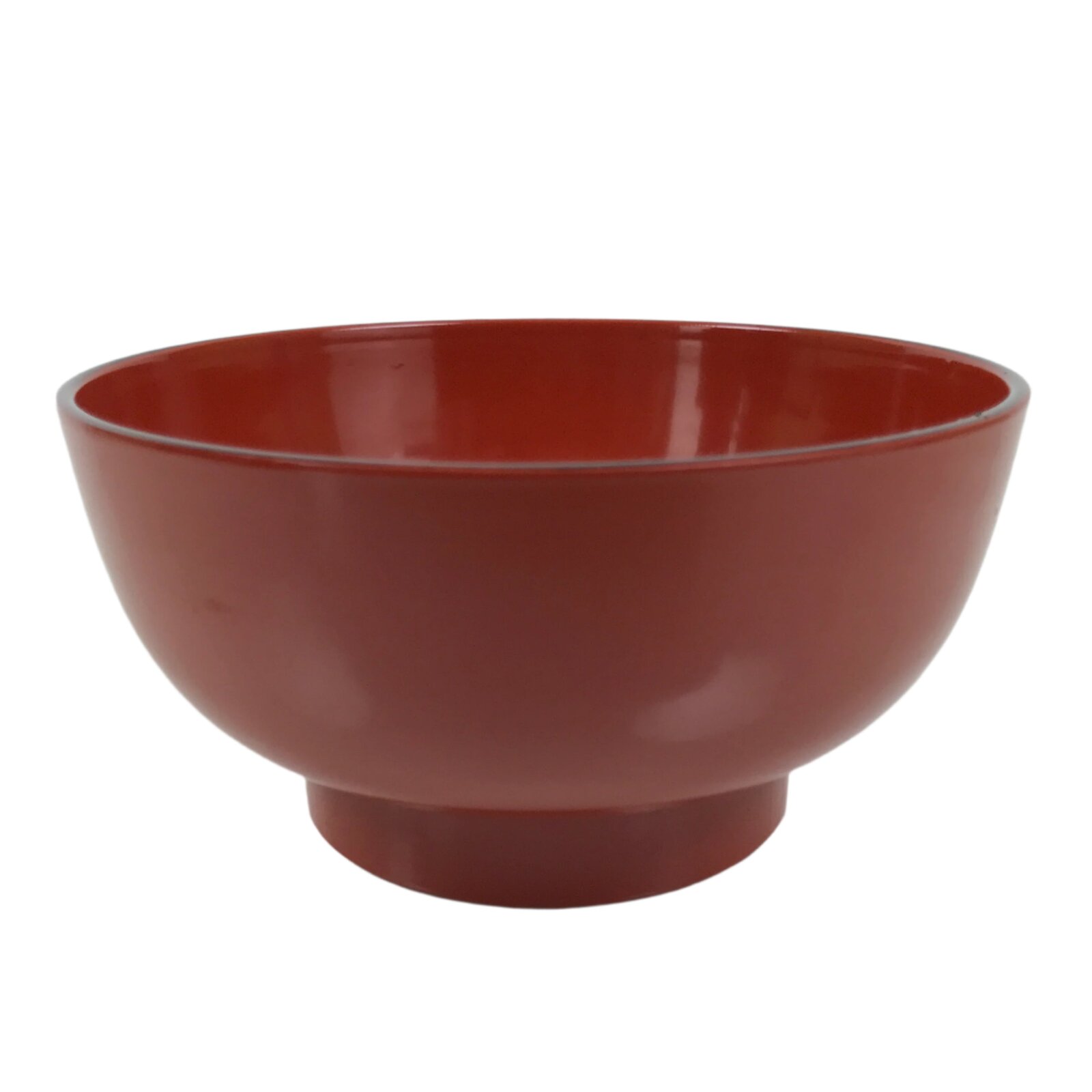 Japanese Natural Lacquered Wooden Rice Bowl Owan Vtg Wajima Nuri Red Black LB140