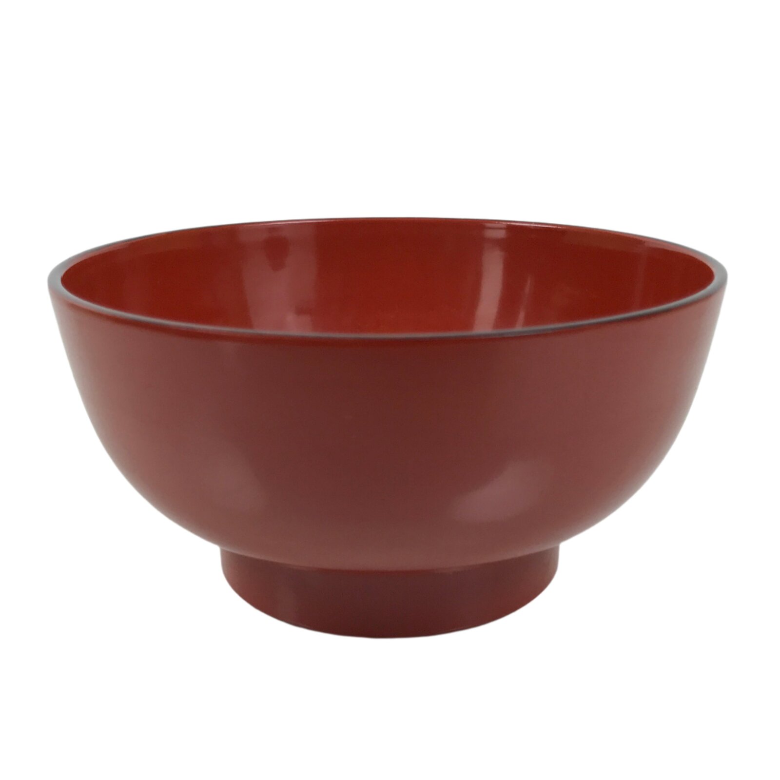 Japanese Natural Lacquered Wooden Rice Bowl Owan Vtg Wajima Nuri Red Black LB144