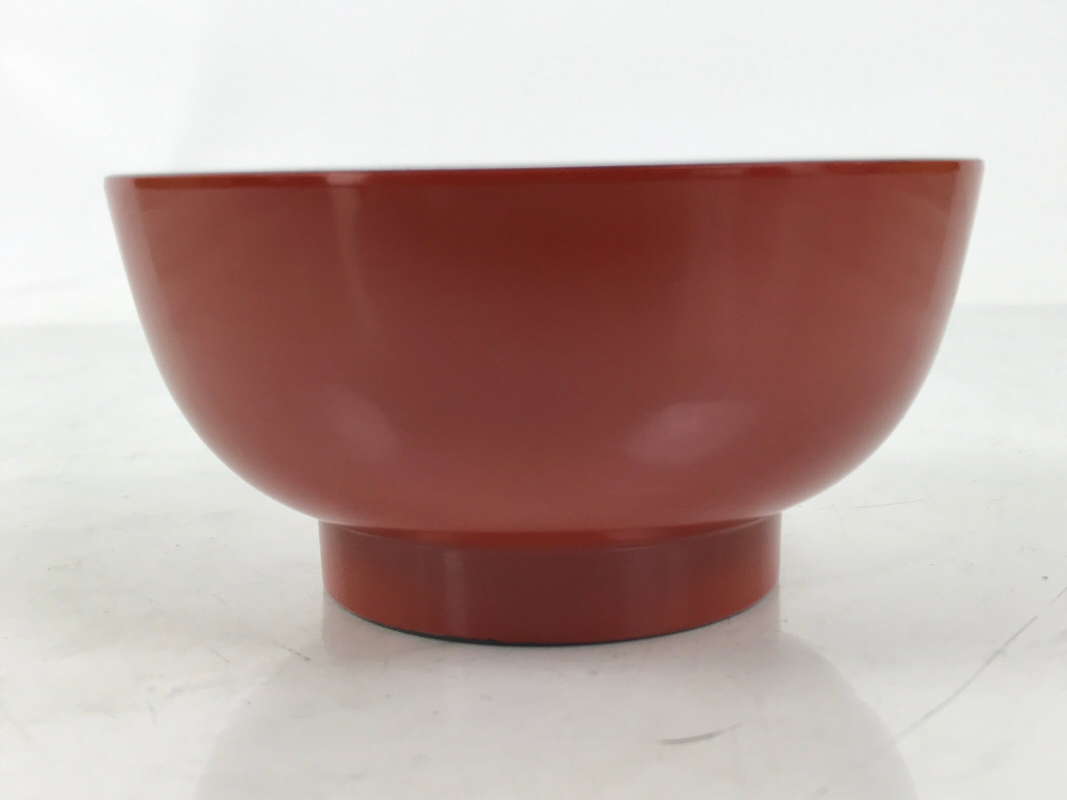 Japanese Natural Lacquered Wooden Rice Bowl Owan Vtg Wajima Nuri Red Black LB147