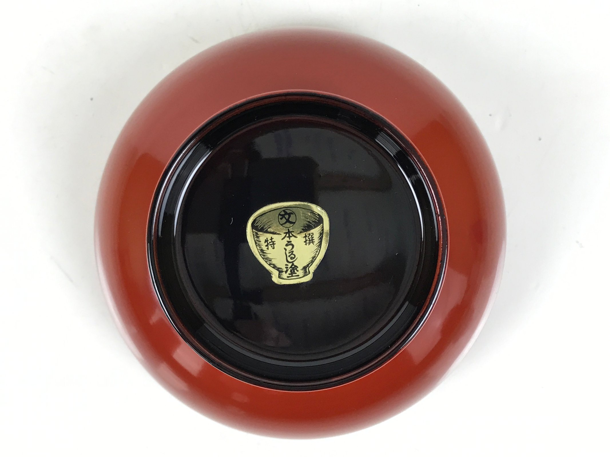 Japanese Natural Lacquered Wooden Rice Bowl Owan Vtg Wajima Nuri Red Black LB147