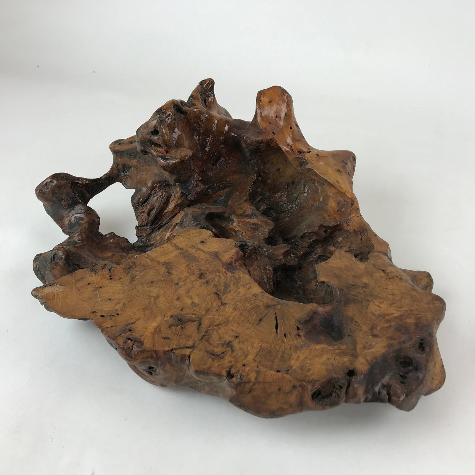 Japanese Natural Wooden Ikebana Display Stand Vtg Unique Flower Vase Kadai WT494