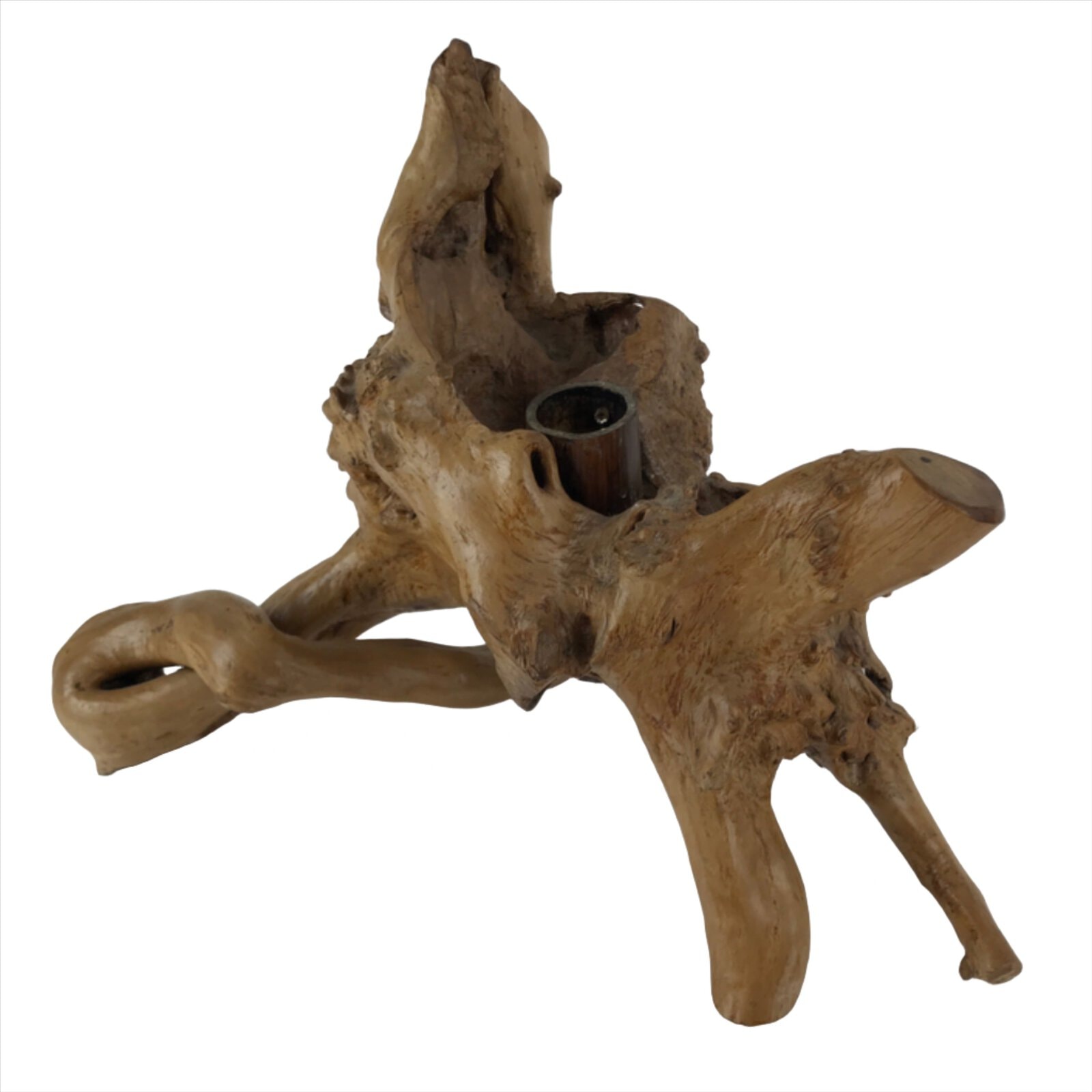 Japanese Natural Wooden Ikebana Display Stand Vtg Unique Flower Vase Kadai WT520