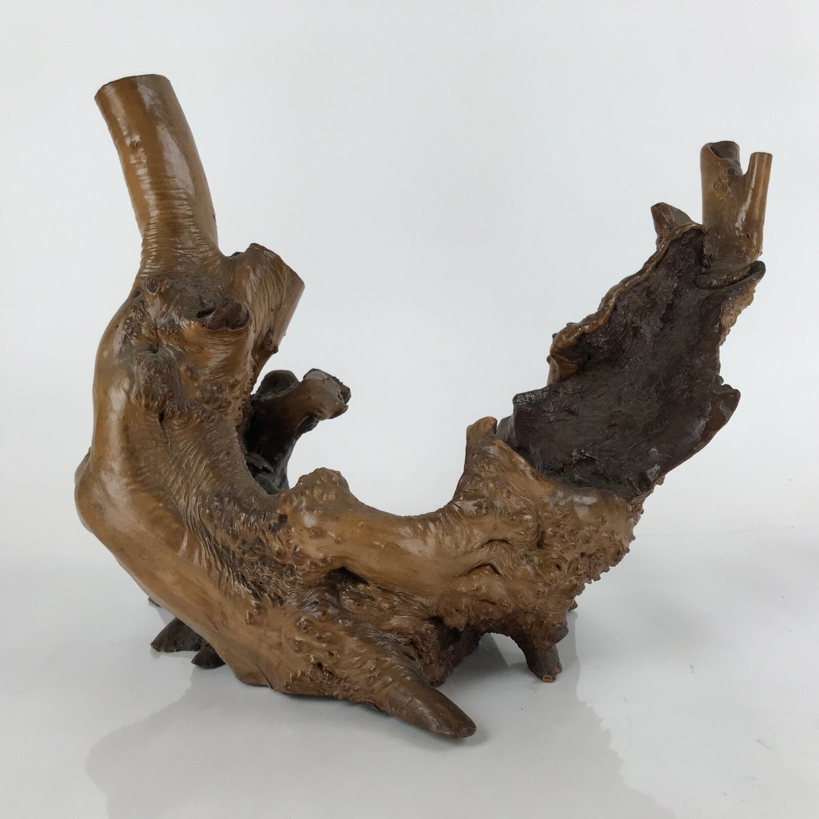 Japanese Natural Wooden Ikebana Display Stand Vtg Unique Flower Vase Kadai WT522