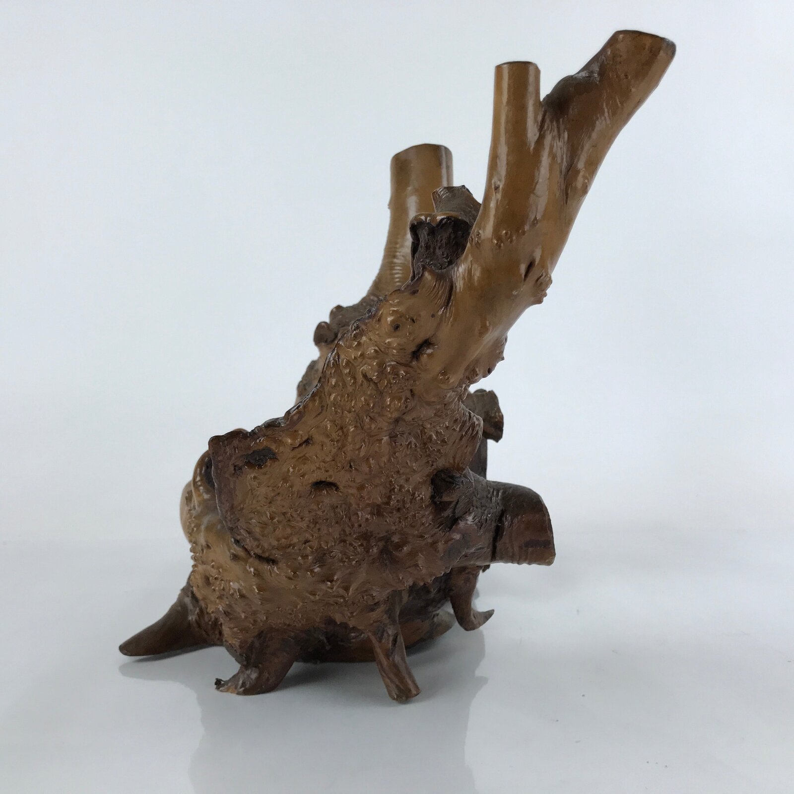 Japanese Natural Wooden Ikebana Display Stand Vtg Unique Flower Vase Kadai WT522