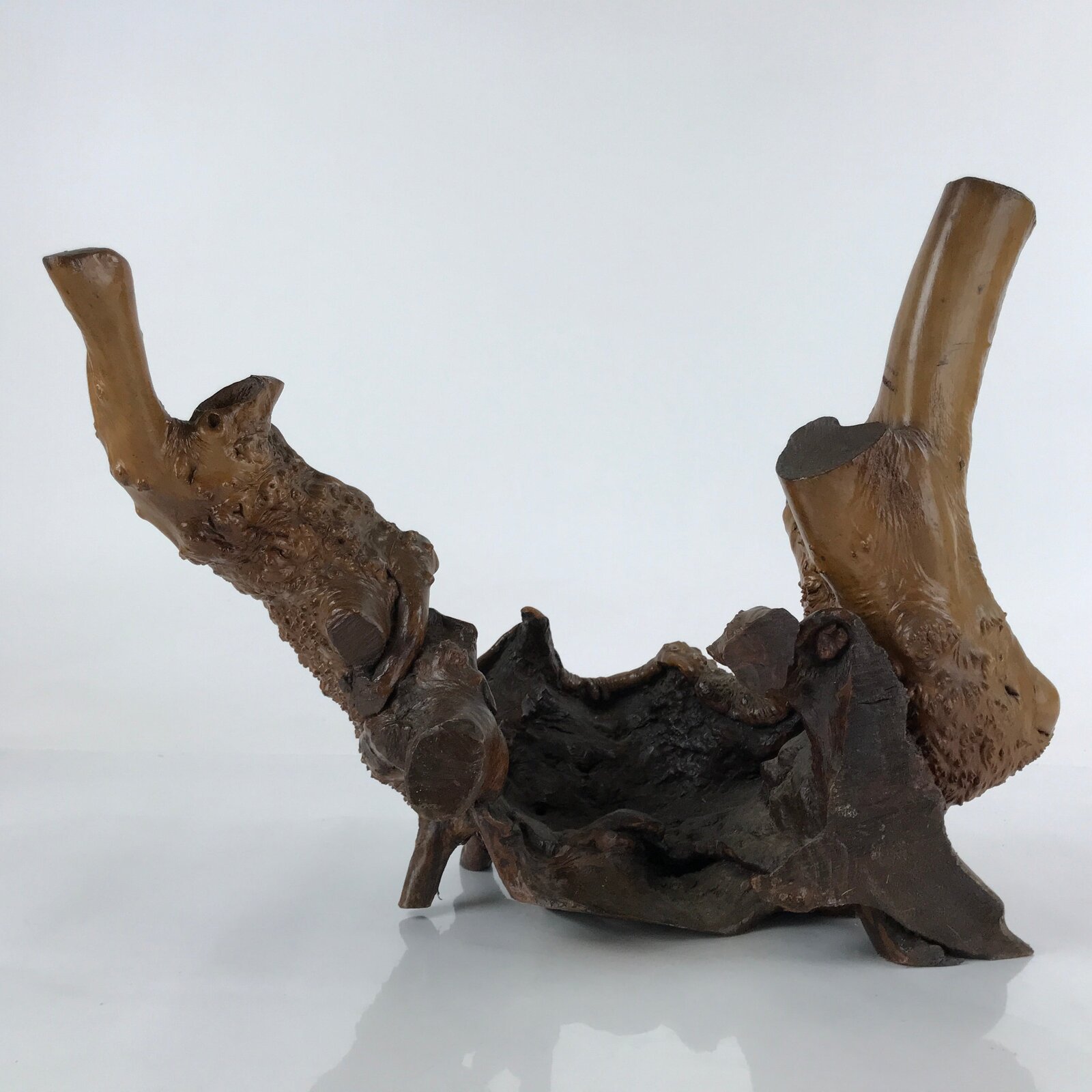 Japanese Natural Wooden Ikebana Display Stand Vtg Unique Flower Vase Kadai WT522