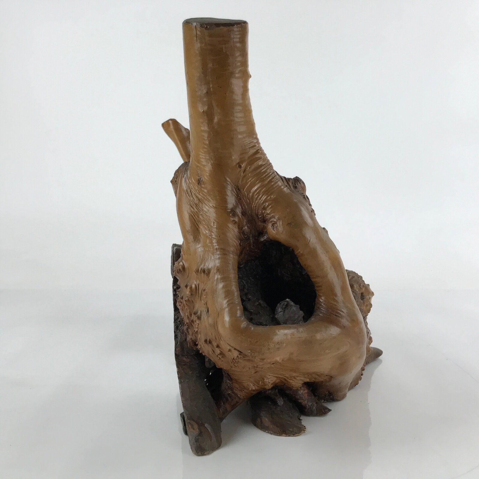 Japanese Natural Wooden Ikebana Display Stand Vtg Unique Flower Vase Kadai WT522