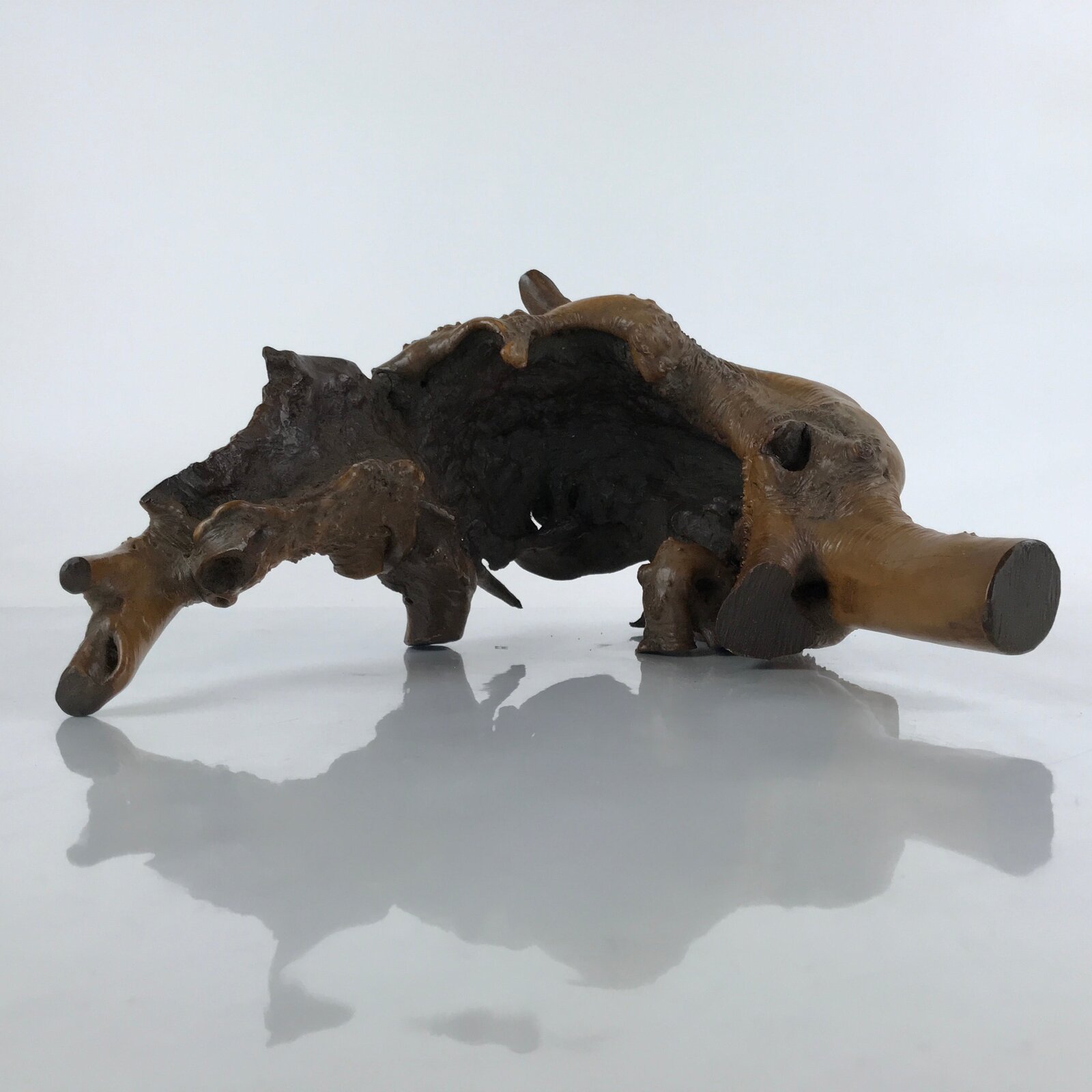 Japanese Natural Wooden Ikebana Display Stand Vtg Unique Flower Vase Kadai WT522