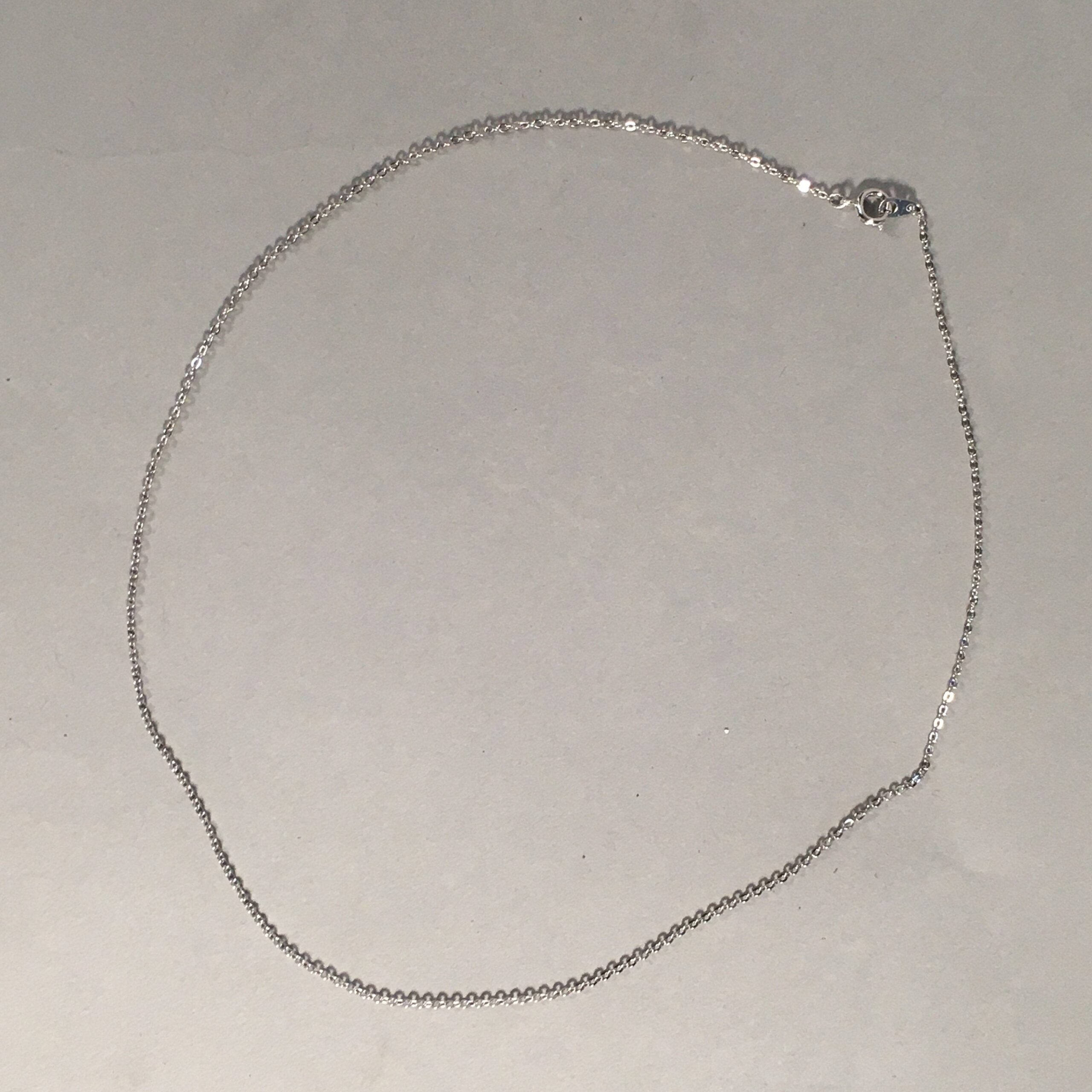 Japanese Necklace Vtg 45cm Long Silver Plated Chain NS Mark JK47