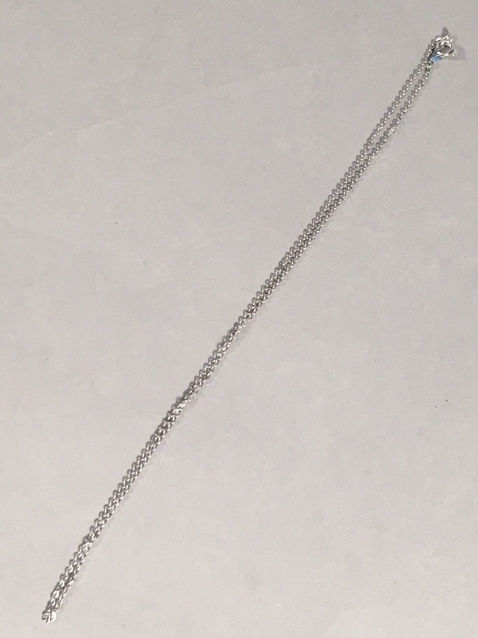 Japanese Necklace Vtg 45cm Long Silver Plated Chain NS Mark JK47