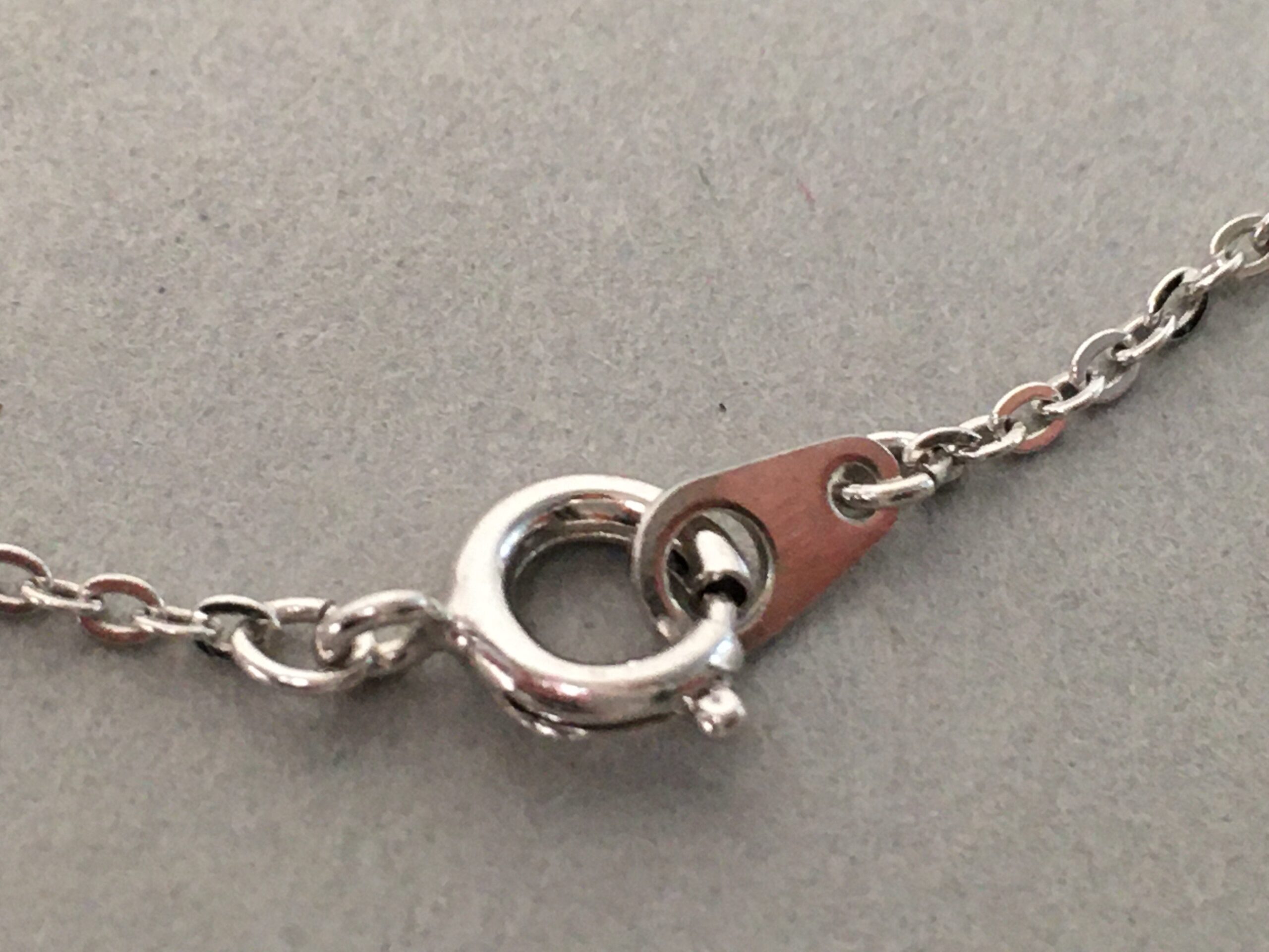 Japanese Necklace Vtg 45cm Long Silver Plated Chain NS Mark JK47