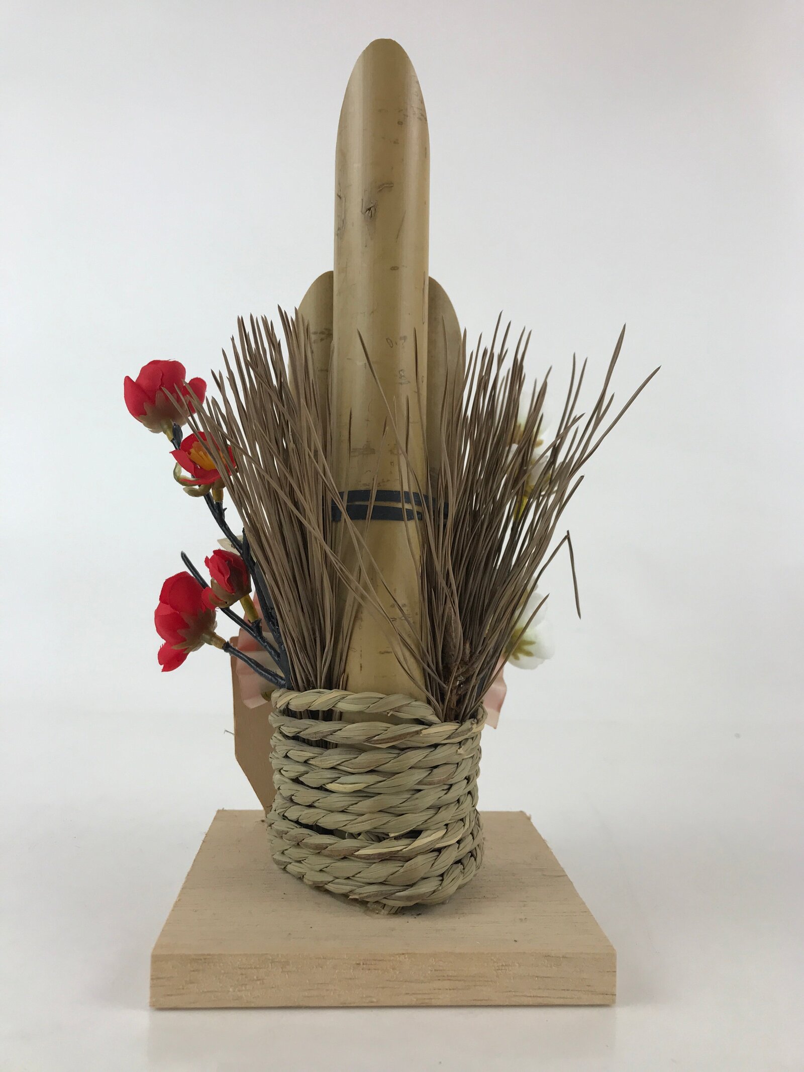 Japanese New Year's Decoration Kadomatsu Vtg Good Luck Longevity Amulet BD865