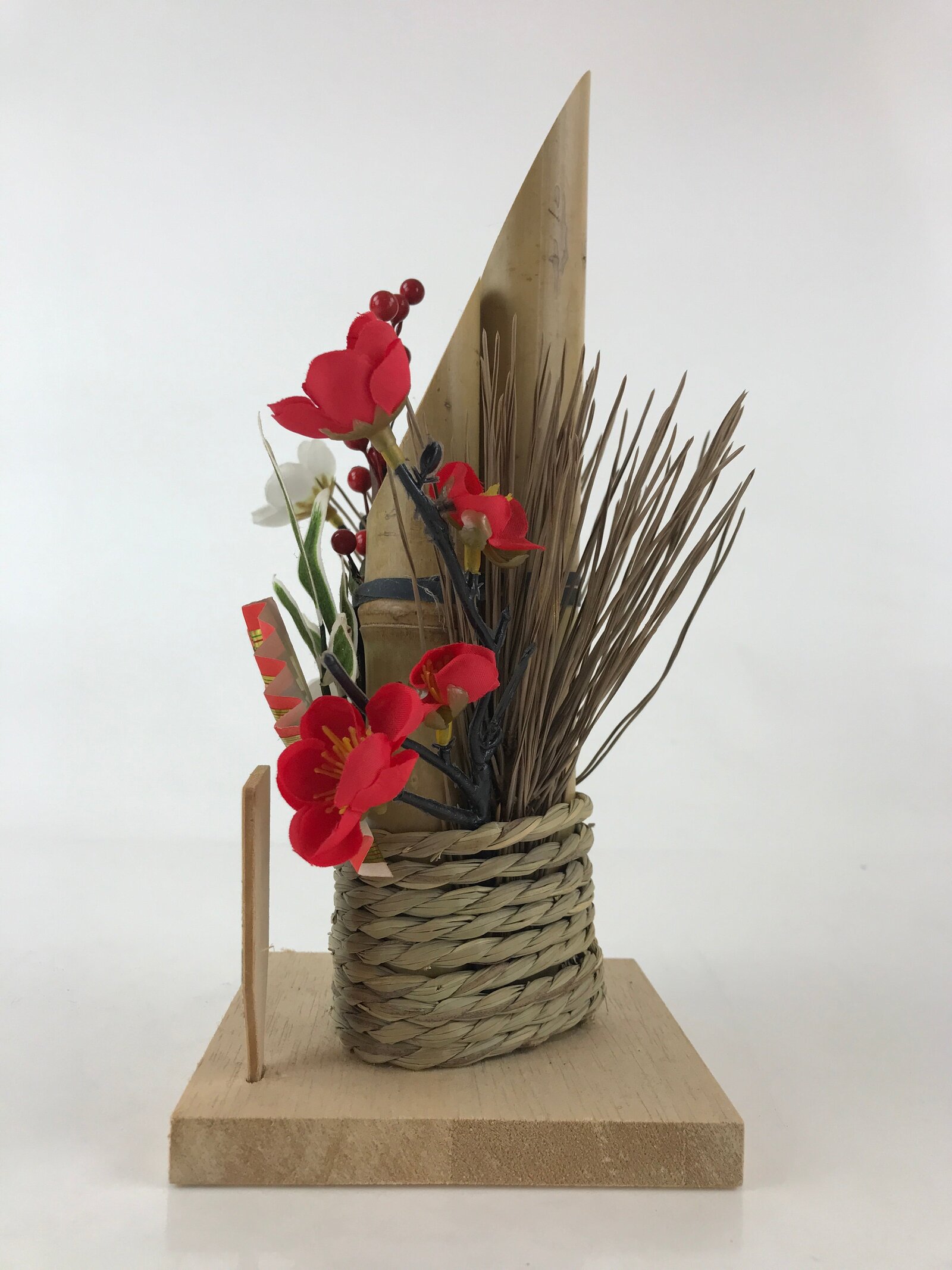 Japanese New Year's Decoration Kadomatsu Vtg Good Luck Longevity Amulet BD865