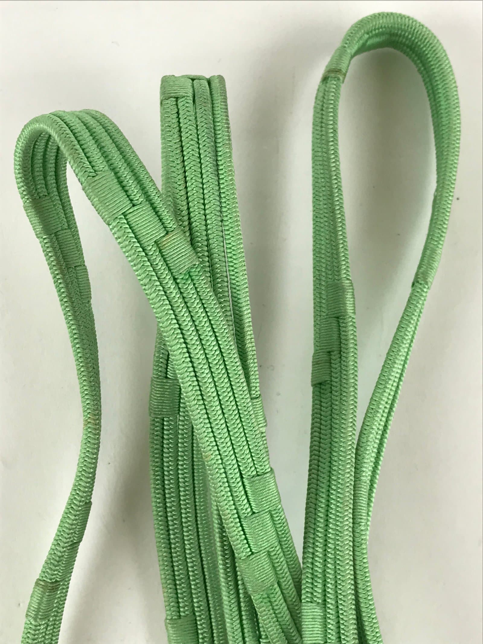 Japanese Obijime Kimono Accessory Silk Kumihimo Vtg Kimono Cord Green OJ178