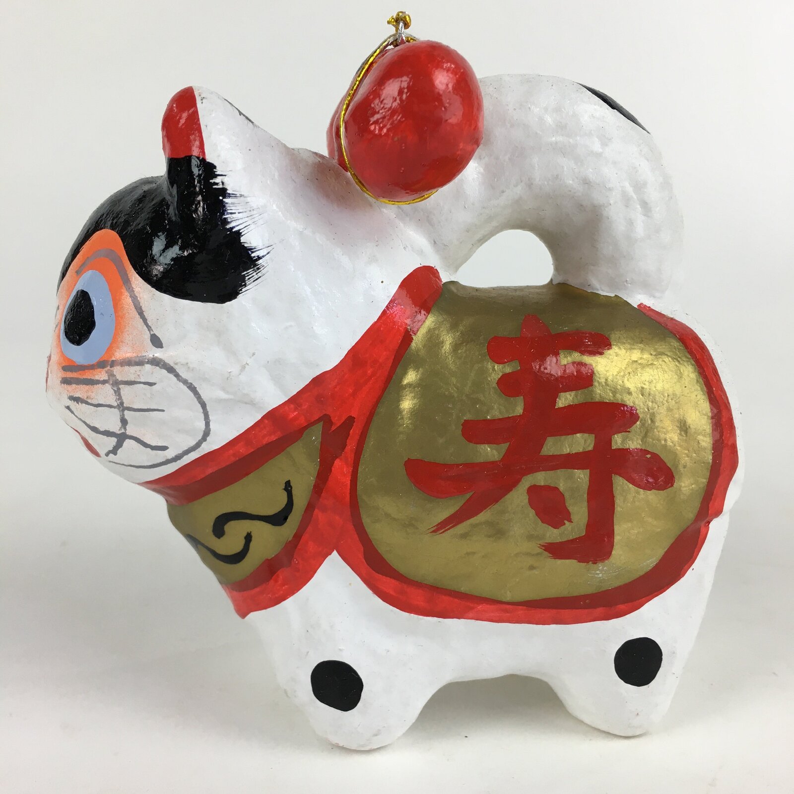 Japanese Paper Clay Dog Hariko Doll Zodiac Figurine Vtg Lucky Charm Nagoya BD814