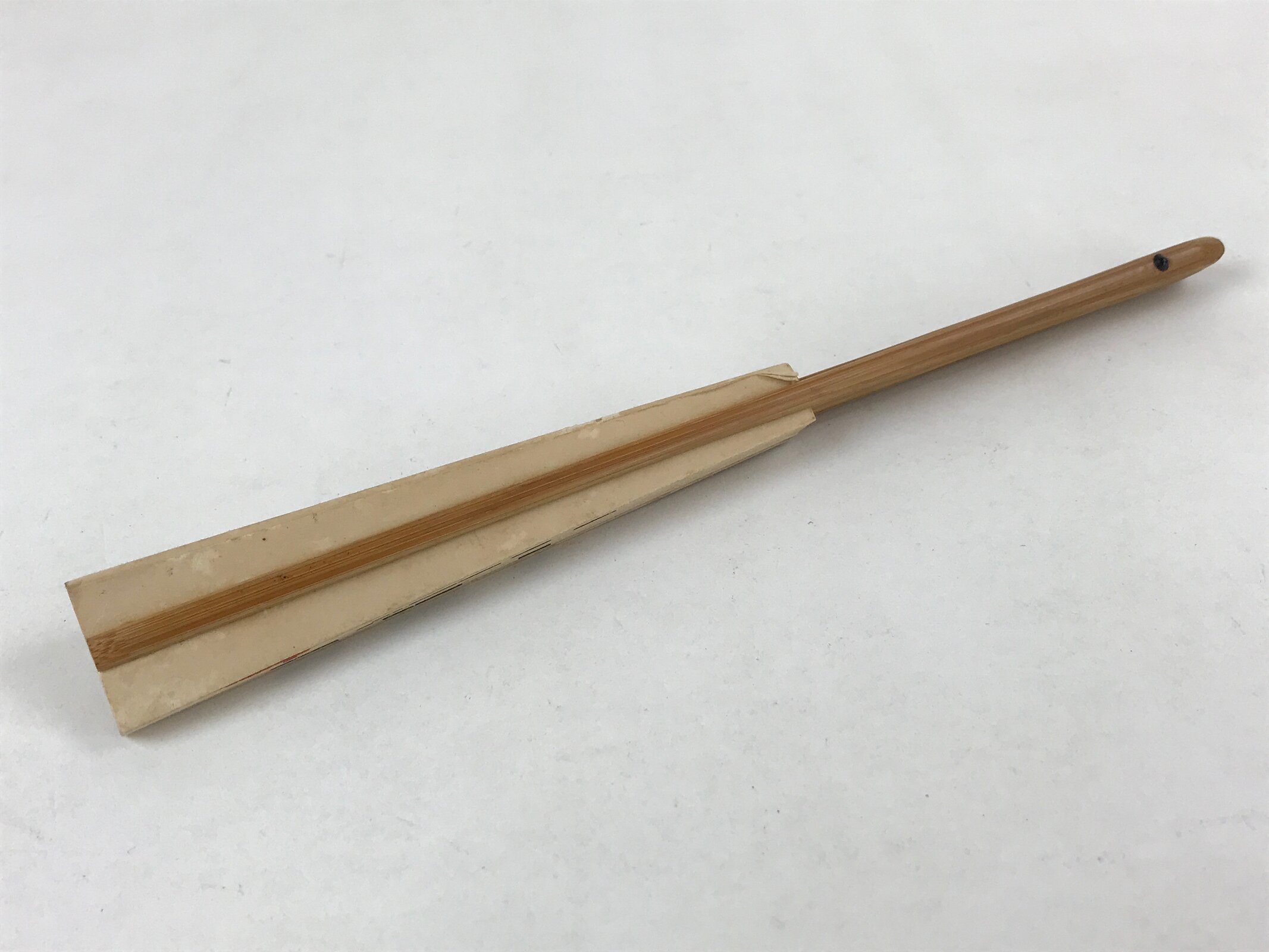 Japanese Paper Folding Fan Sensu Bamboo Frame 3 Big Kanji Characters 4D777