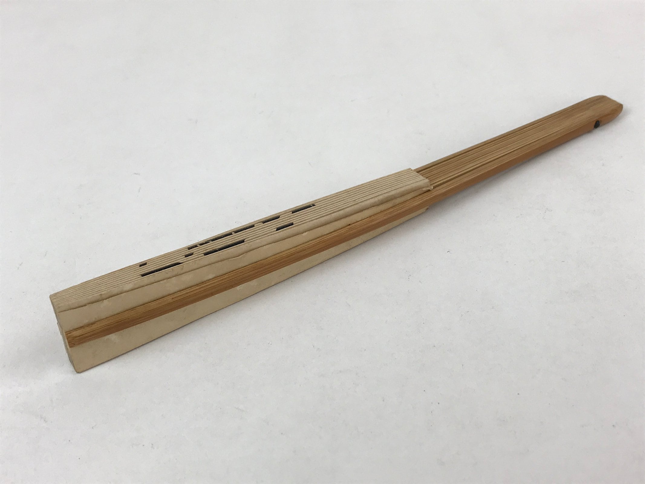 Japanese Paper Folding Fan Sensu Bamboo Frame 3 Big Kanji Characters 4D777