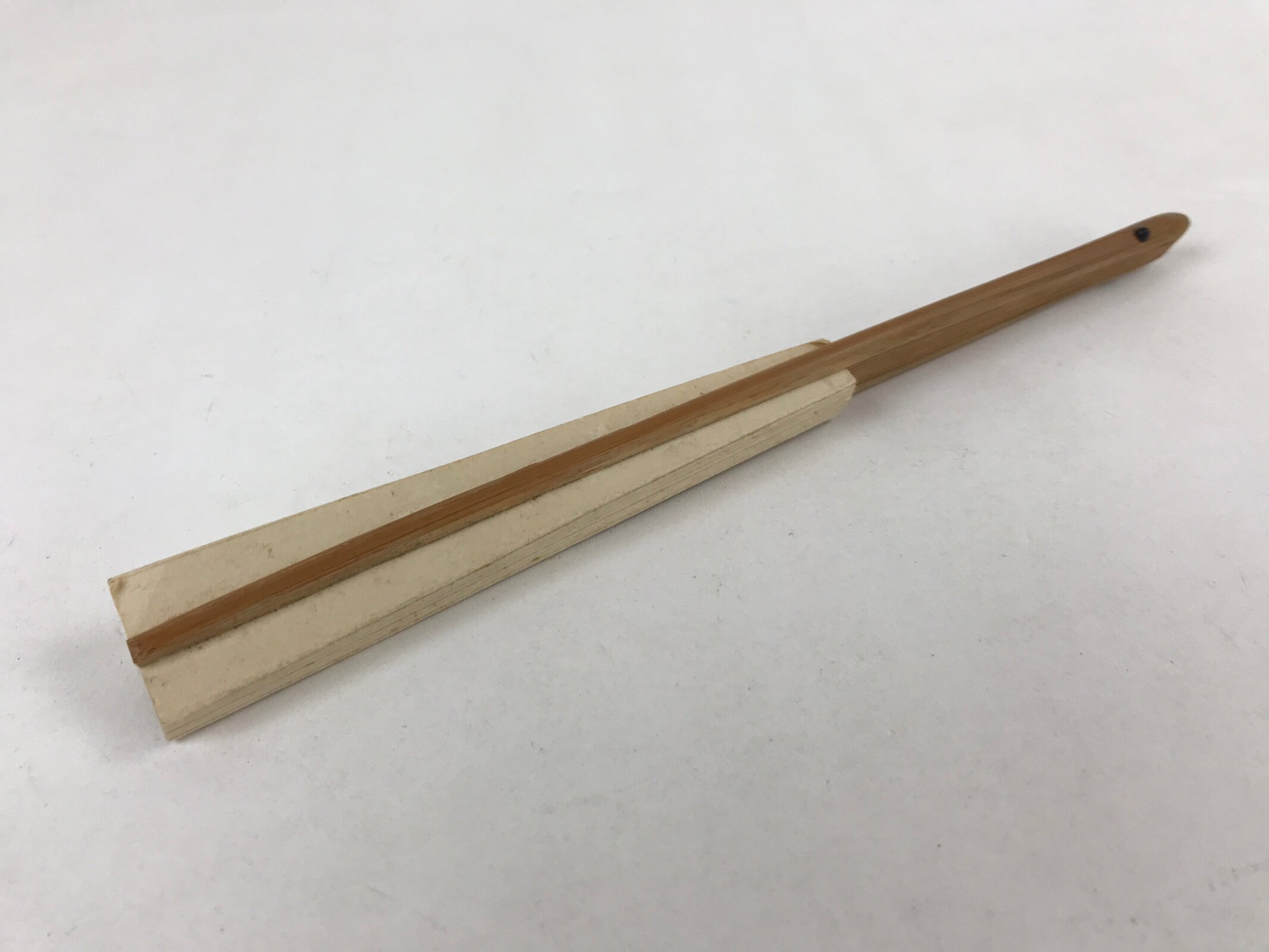 Japanese Paper Folding Fan Sensu Bamboo Frame Calligraphy Kanjis 4D779