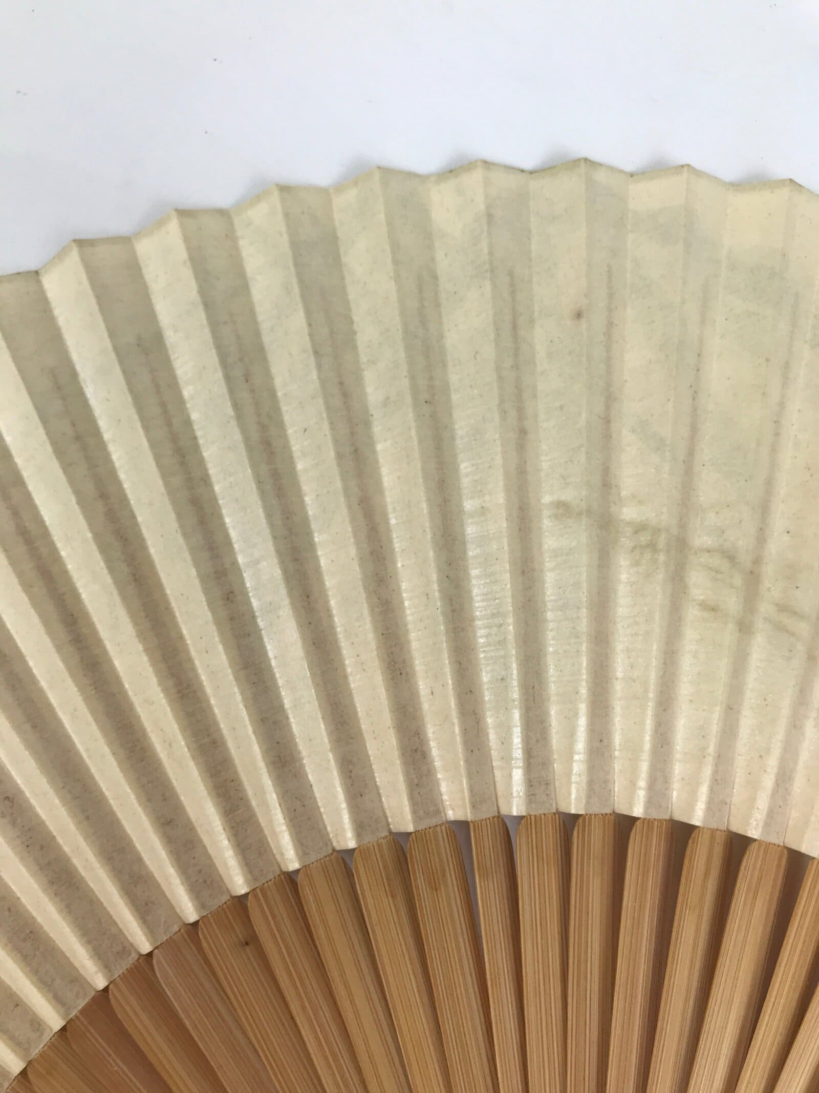 Japanese Paper Folding Fan Sensu Vtg Bamboo Frame Ise Ebi Shrimp Plants 4D897