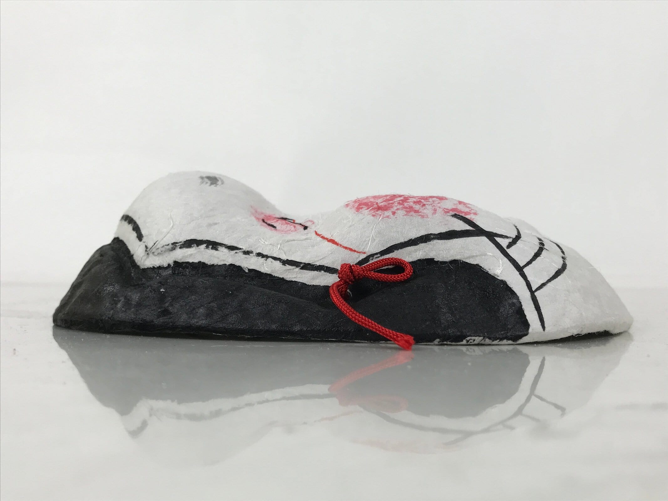 Japanese Paper Mache Noh Mask Okame Vtg Otafuku Smiling Woman Nohmen Kagura OM78