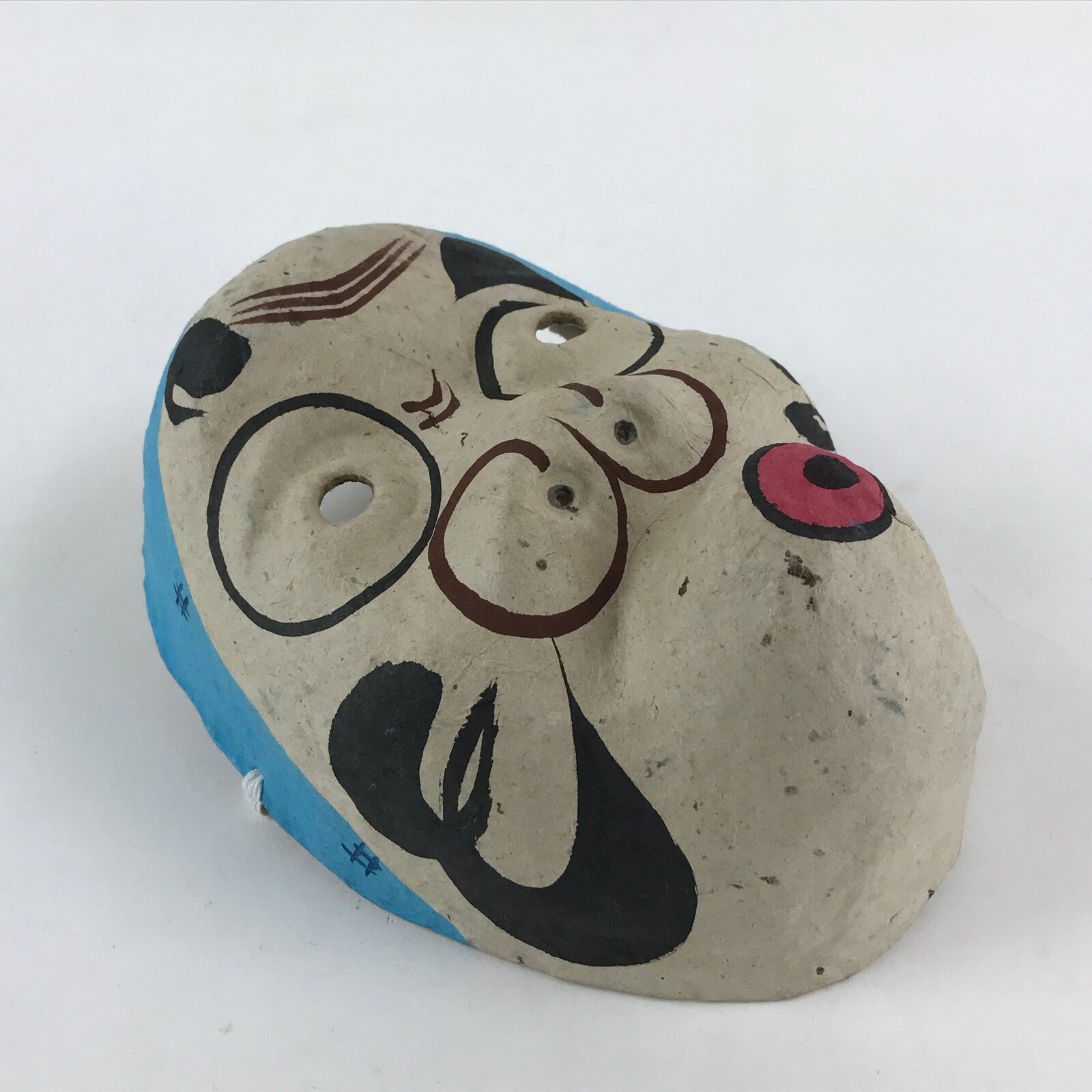 Japanese Paper Mask Hyottoko Vtg Dance Festival Show Performance Room Decor OM32