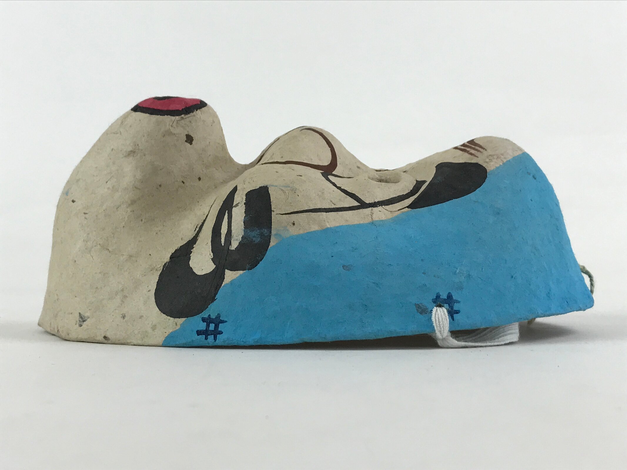 Japanese Paper Mask Hyottoko Vtg Dance Festival Show Performance Room Decor OM32