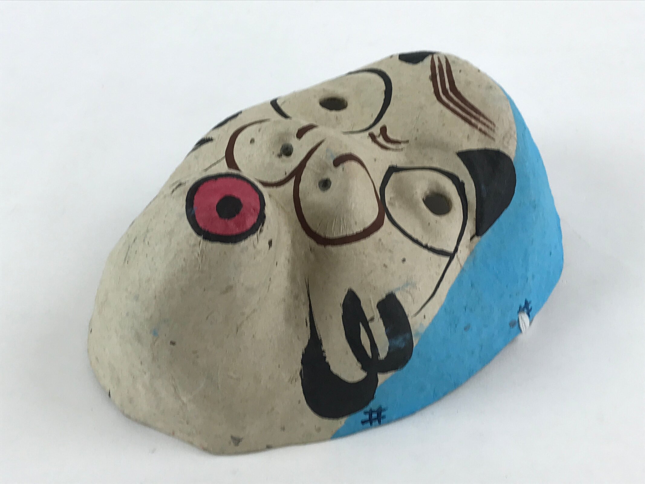 Japanese Paper Mask Hyottoko Vtg Dance Festival Show Performance Room Decor OM32