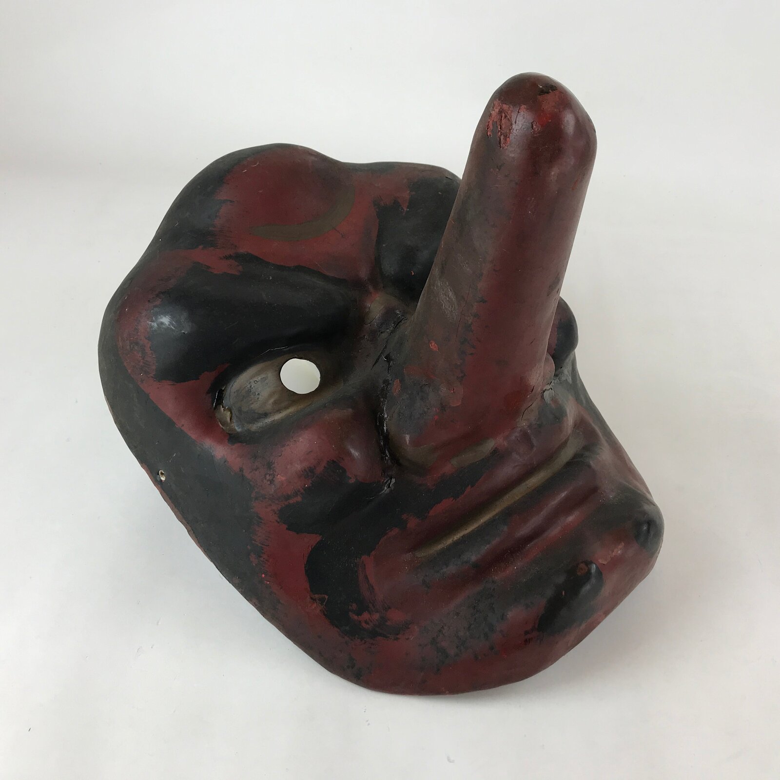 Japanese Paper Tengu Mask Vtg Dance Festival Show Performance Room Decor OM35