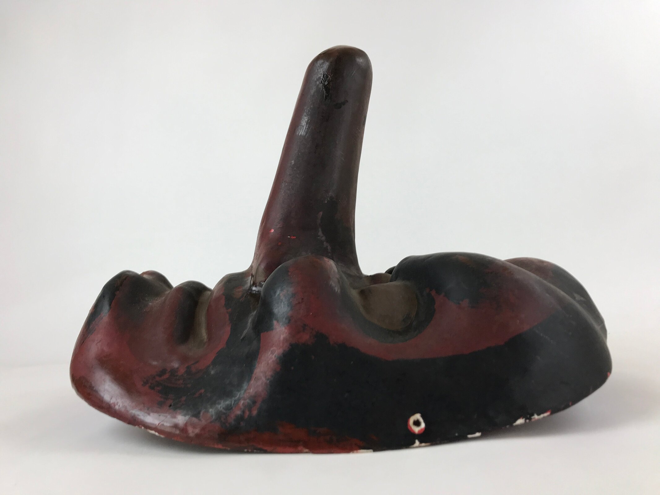 Japanese Paper Tengu Mask Vtg Dance Festival Show Performance Room Decor OM35