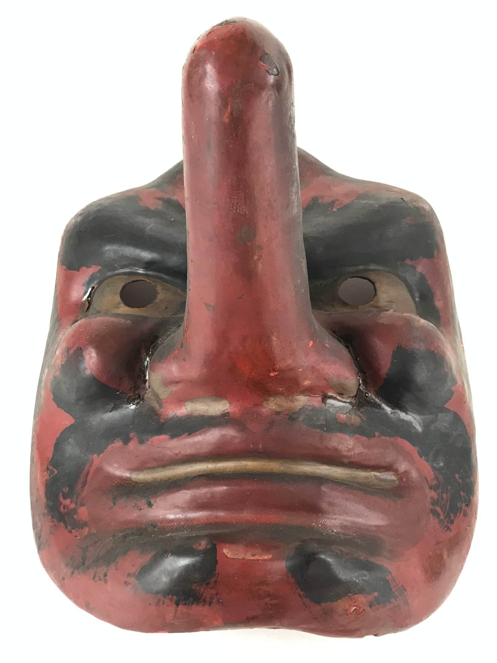 Japanese Paper Tengu Mask Vtg Dance Festival Show Performance Room Decor OM35