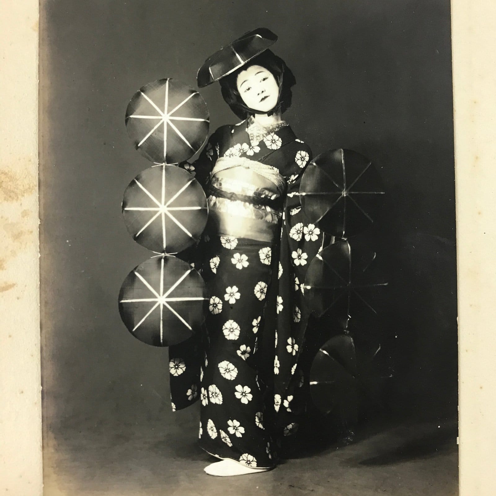 Japanese Photo Album 48pc C1950 Vtg Wedding Kimono Girl Dancer Performer AB127