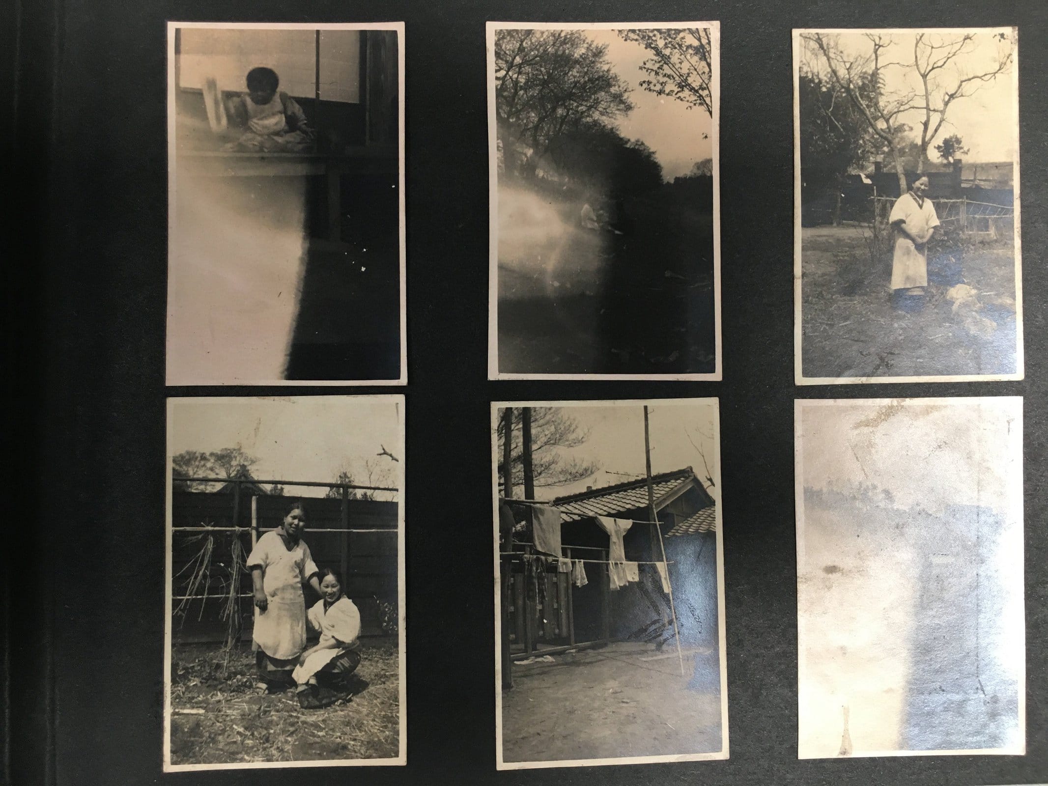 Japanese Photo Album Vtg 89pc 1930 Kimono Ordinary Life Woman Baby AB98