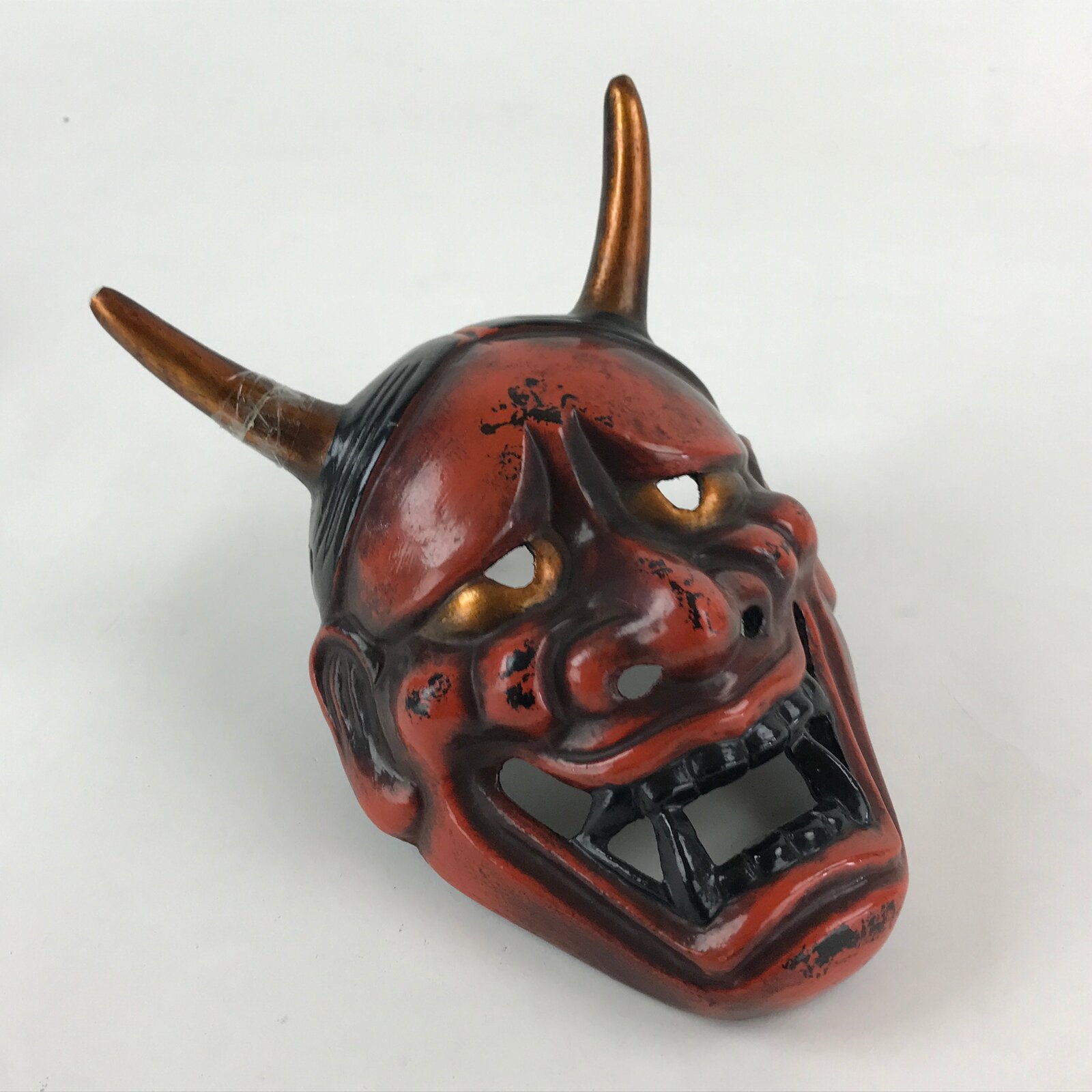 Japanese Plaster Mask Hannya Vtg Dance Festival Show Performance Room Decor OM34