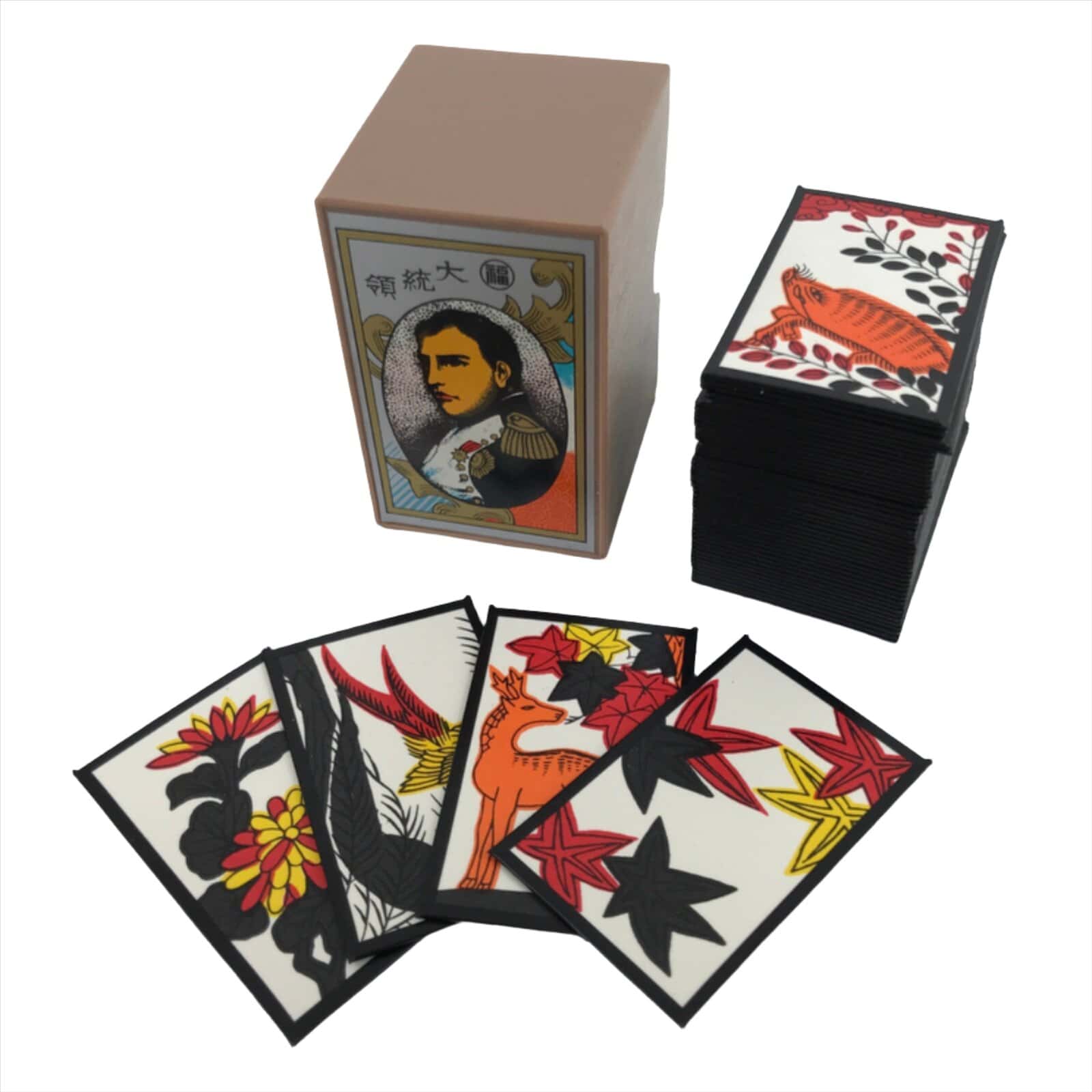 Japanese Playing Cards Hanafuda Game Vtg Nintendo Plastic Boxed Karuta JK699