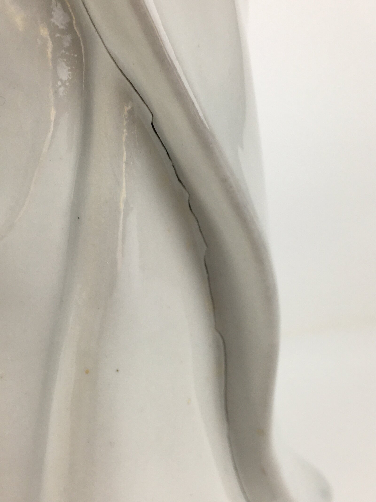 Japanese Porcelain Buddhist Altar Statue Vtg Female Kannon Bosatsu White BD736