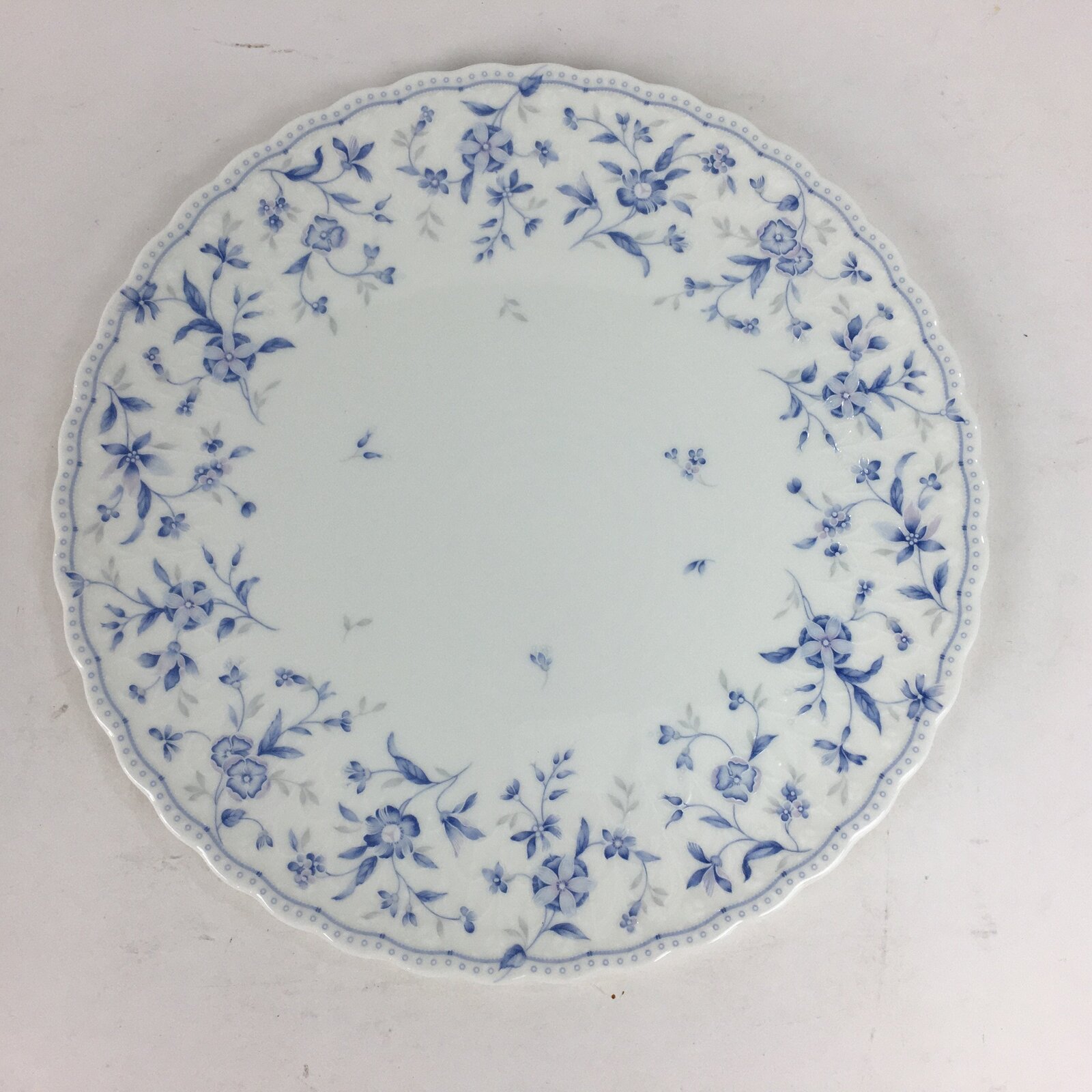 Japanese Porcelain Cake Plate Flat Sara Vtg Narumi Bone China Flower Round PP690