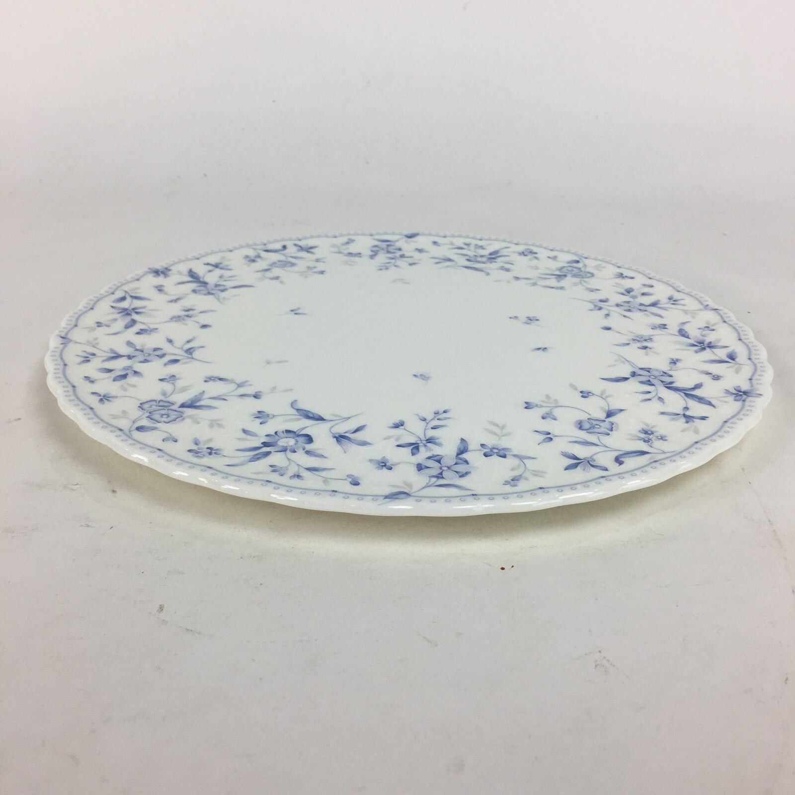 Japanese Porcelain Cake Plate Flat Sara Vtg Narumi Bone China Flower Round PP690