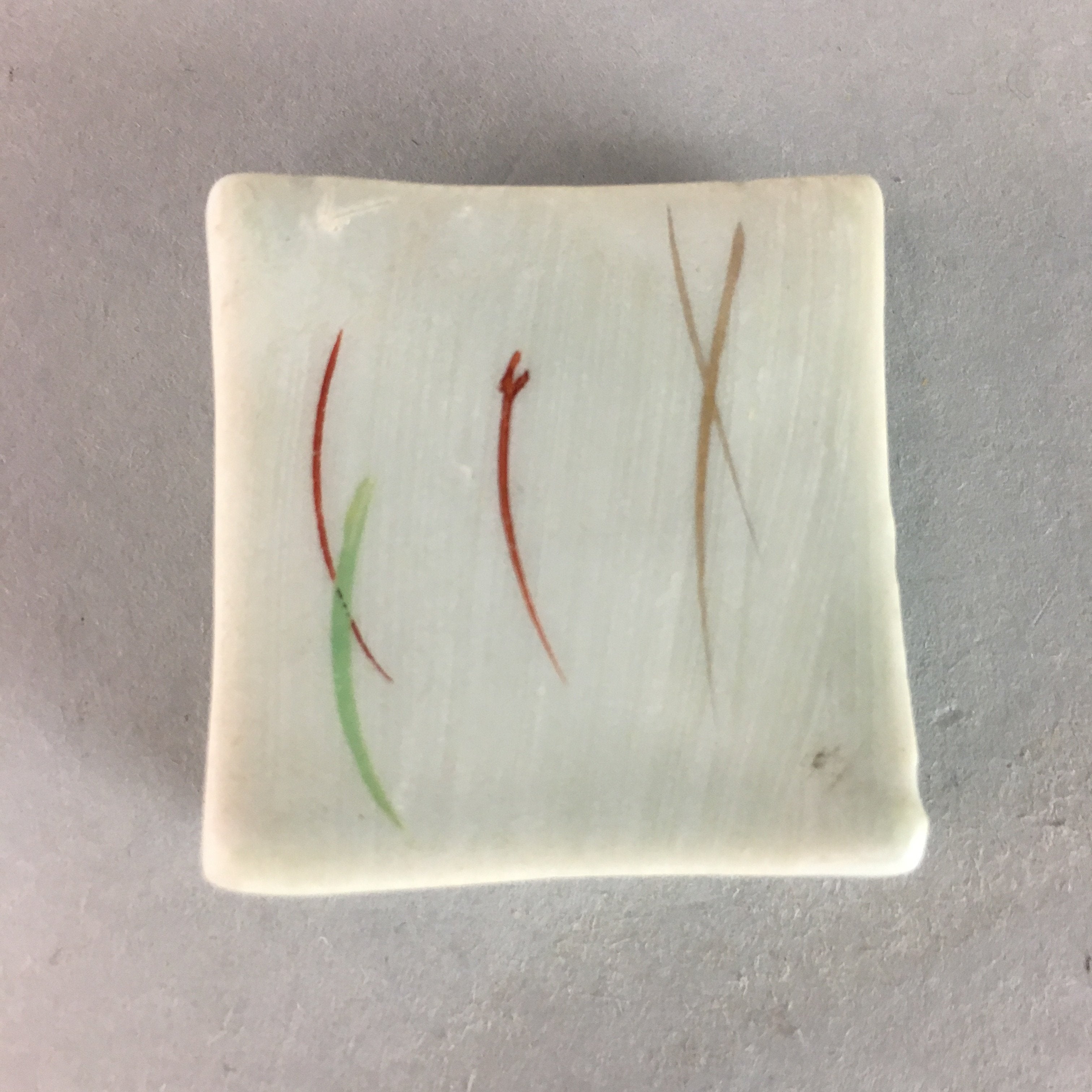 Japanese Porcelain Chopstick Rest Holder Vtg Hashioki Handmade CR165