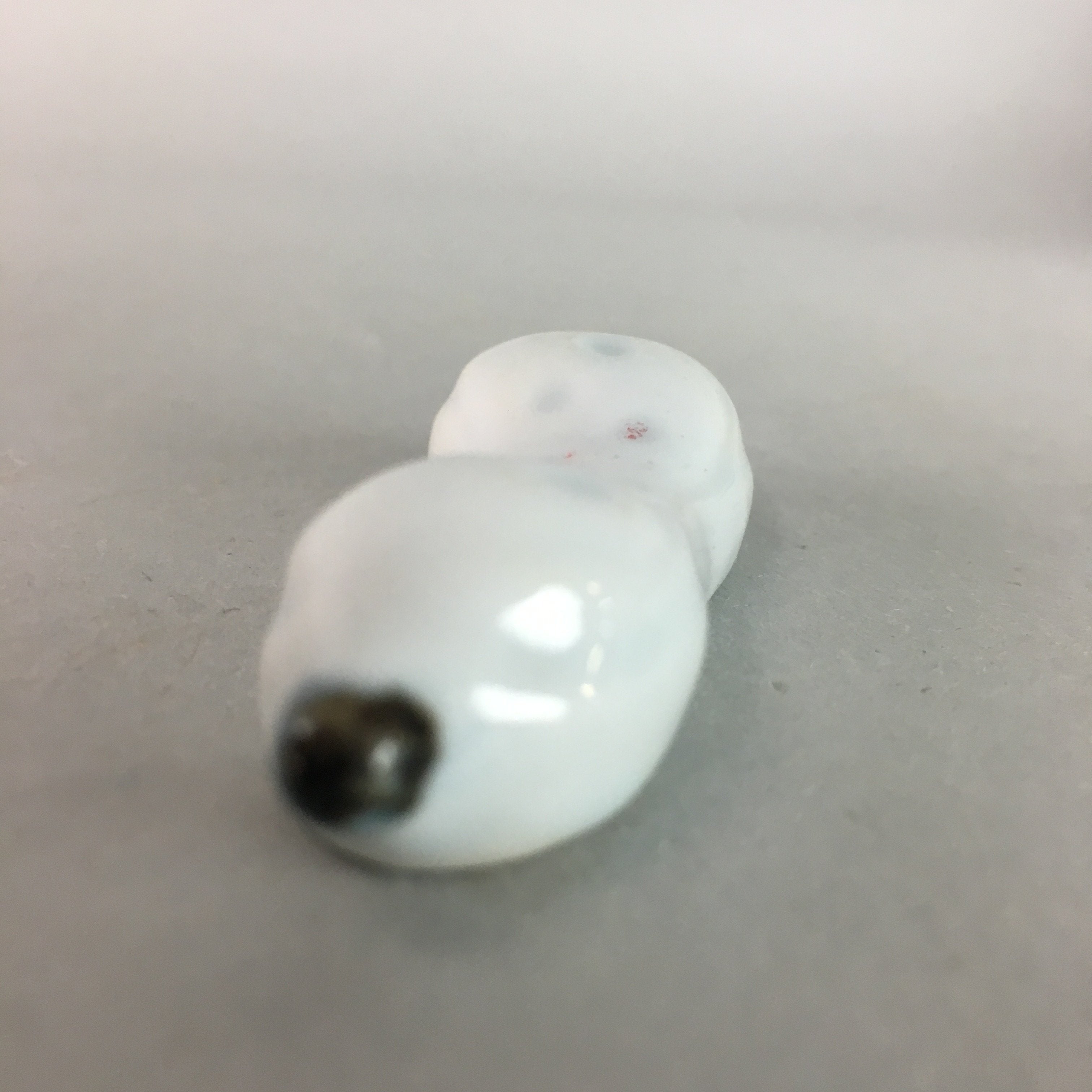 Japanese Porcelain Chopstick Rest Holder Vtg Hashioki White Gourd CR152