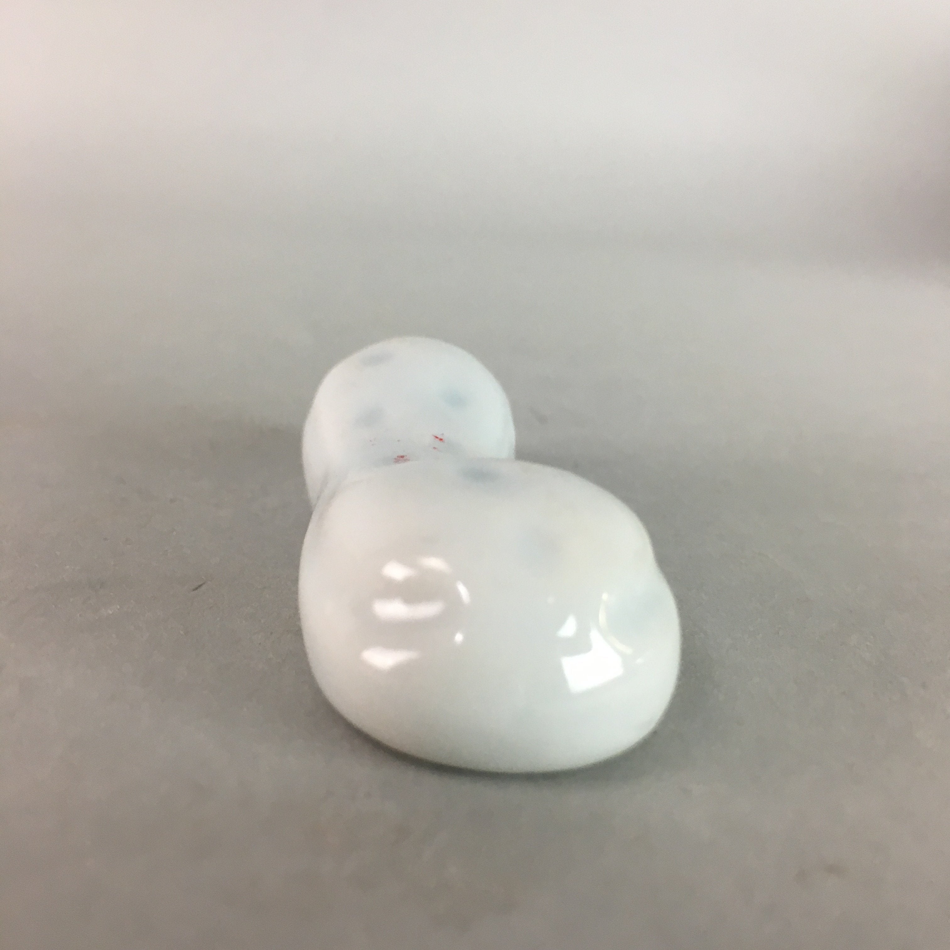 Japanese Porcelain Chopstick Rest Holder Vtg Hashioki White Gourd CR152