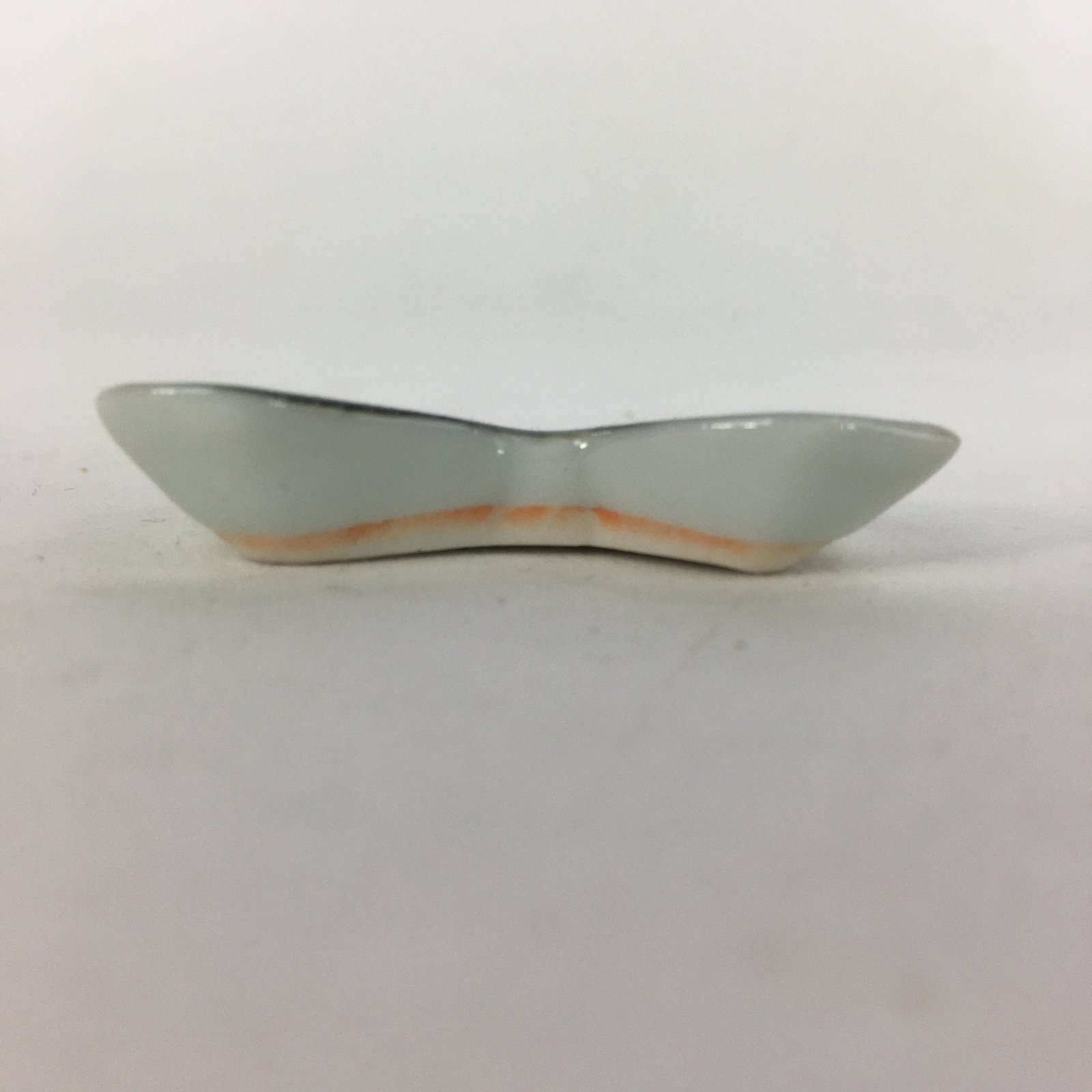 Japanese Porcelain Chopstick Rest Holder Vtg New leaves Green Hashioki CR239