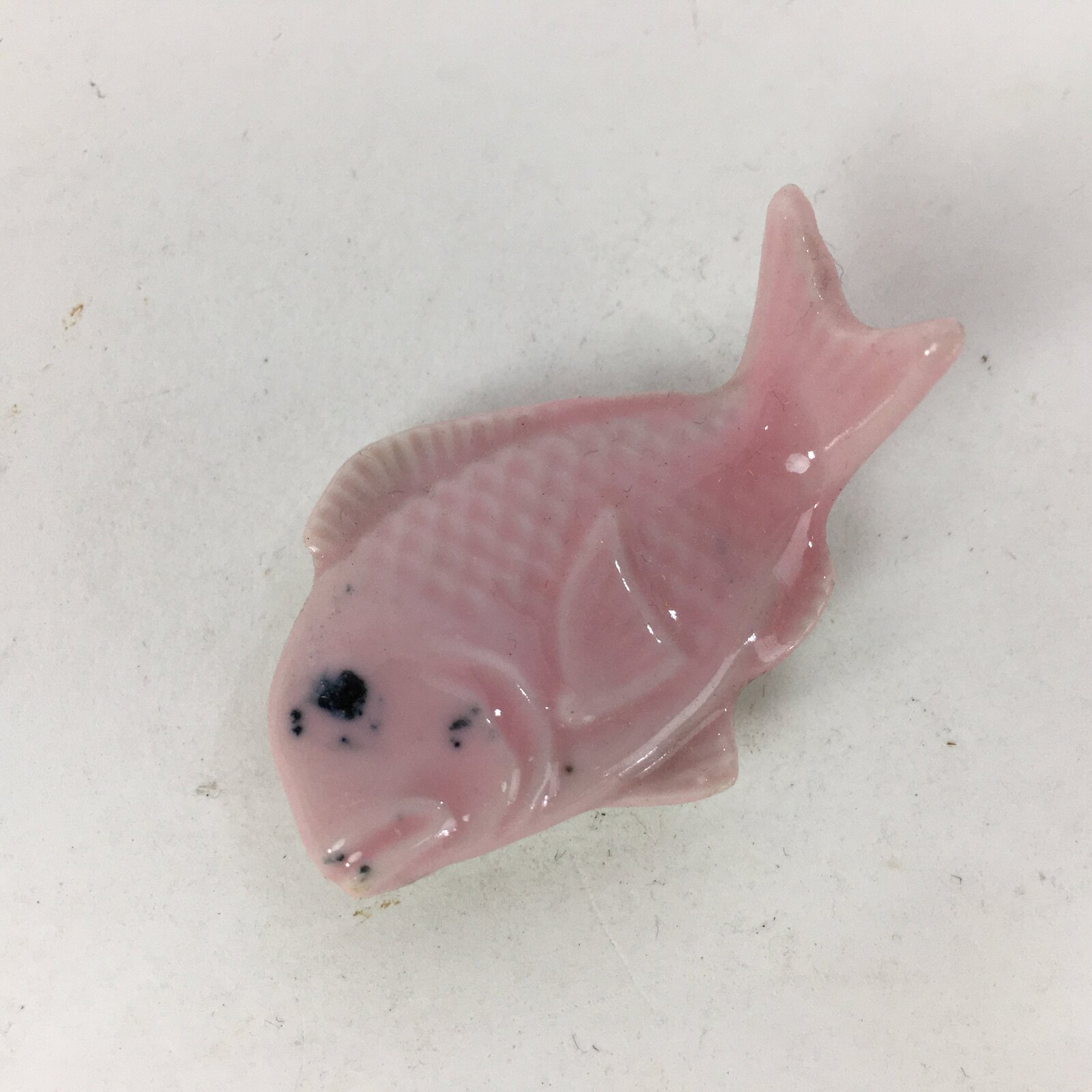 Japanese Porcelain Chopstick Rest Holder Vtg Pink Sea Bream Shape Hashioki CR256