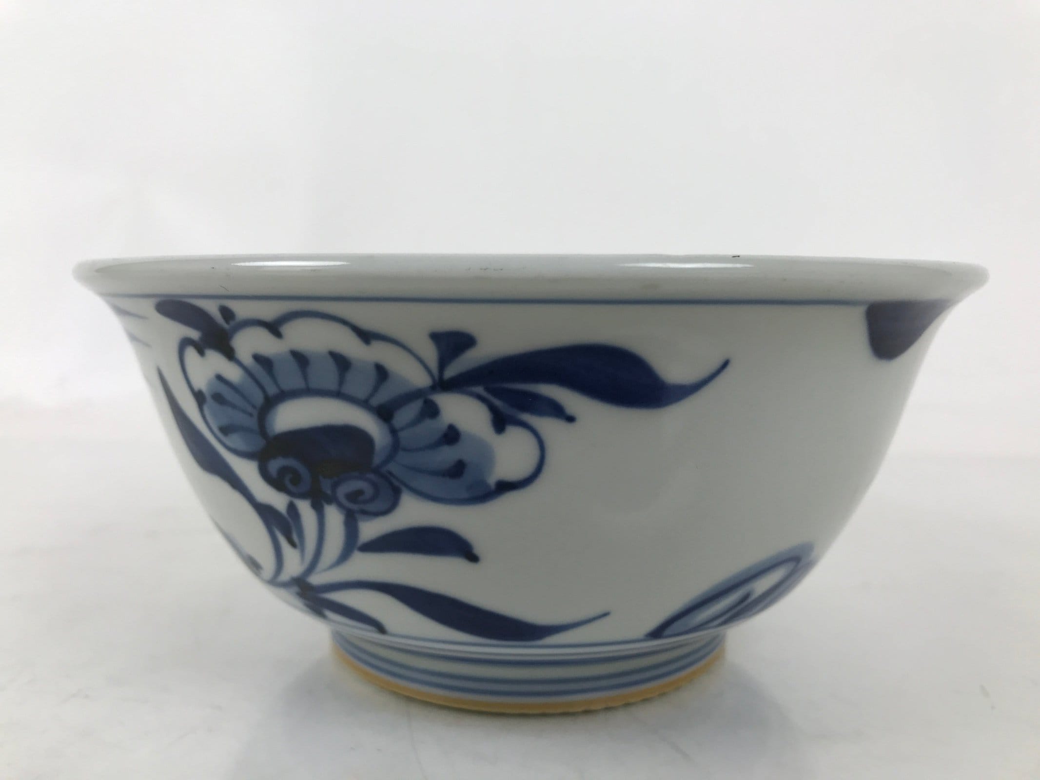 Japanese Porcelain Donburi Bowl Soba Udon Noodle Soup Blue White Sometsuke Y399