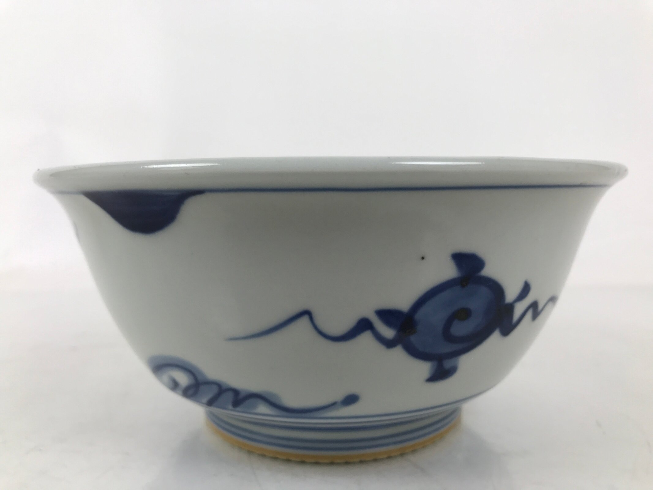 Japanese Porcelain Donburi Bowl Soba Udon Noodle Soup Blue White Sometsuke Y399
