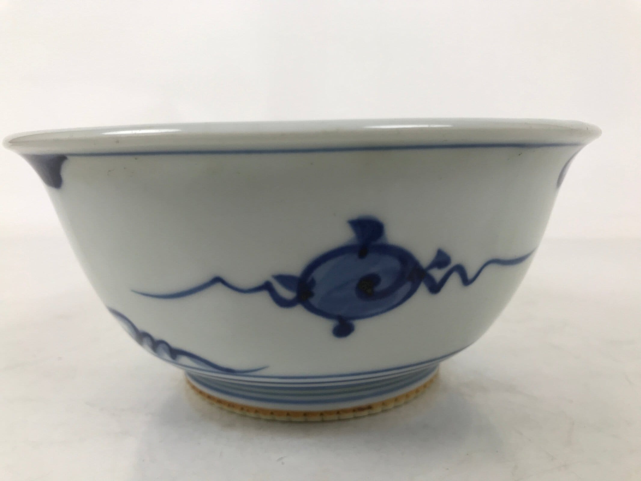 Japanese Porcelain Donburi Bowl Soba Udon Noodle Soup Blue White Sometsuke Y401