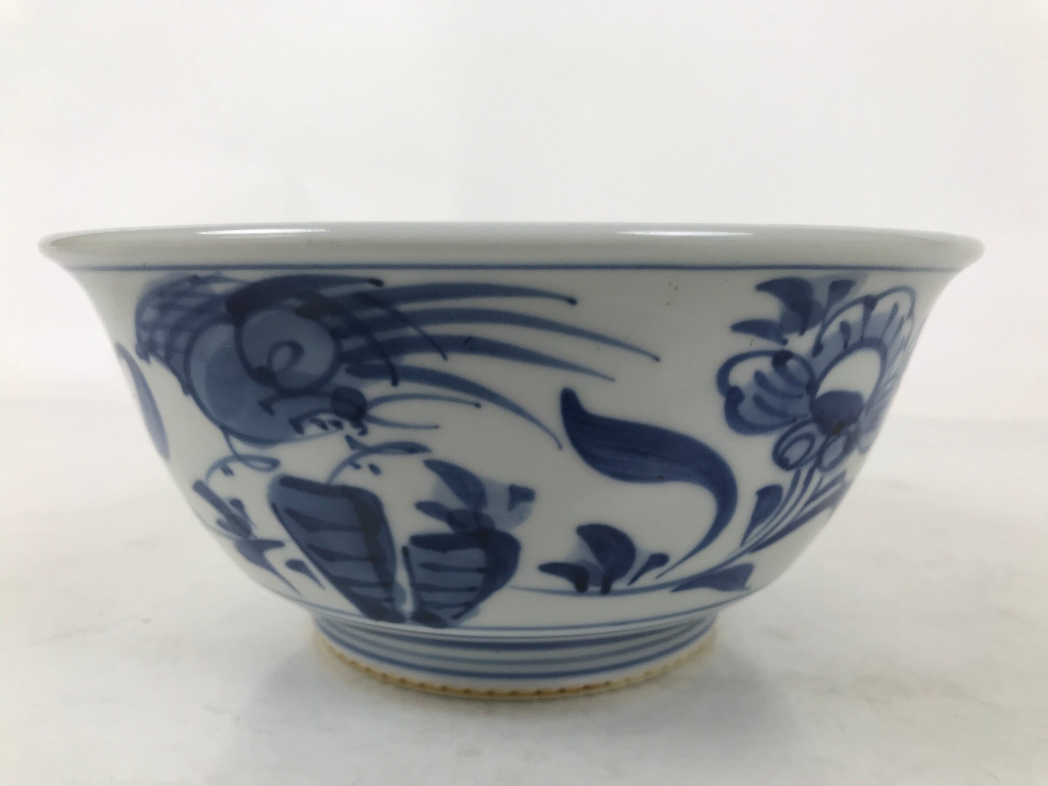 Japanese Porcelain Donburi Bowl Soba Udon Noodle Soup Blue White Sometsuke Y405