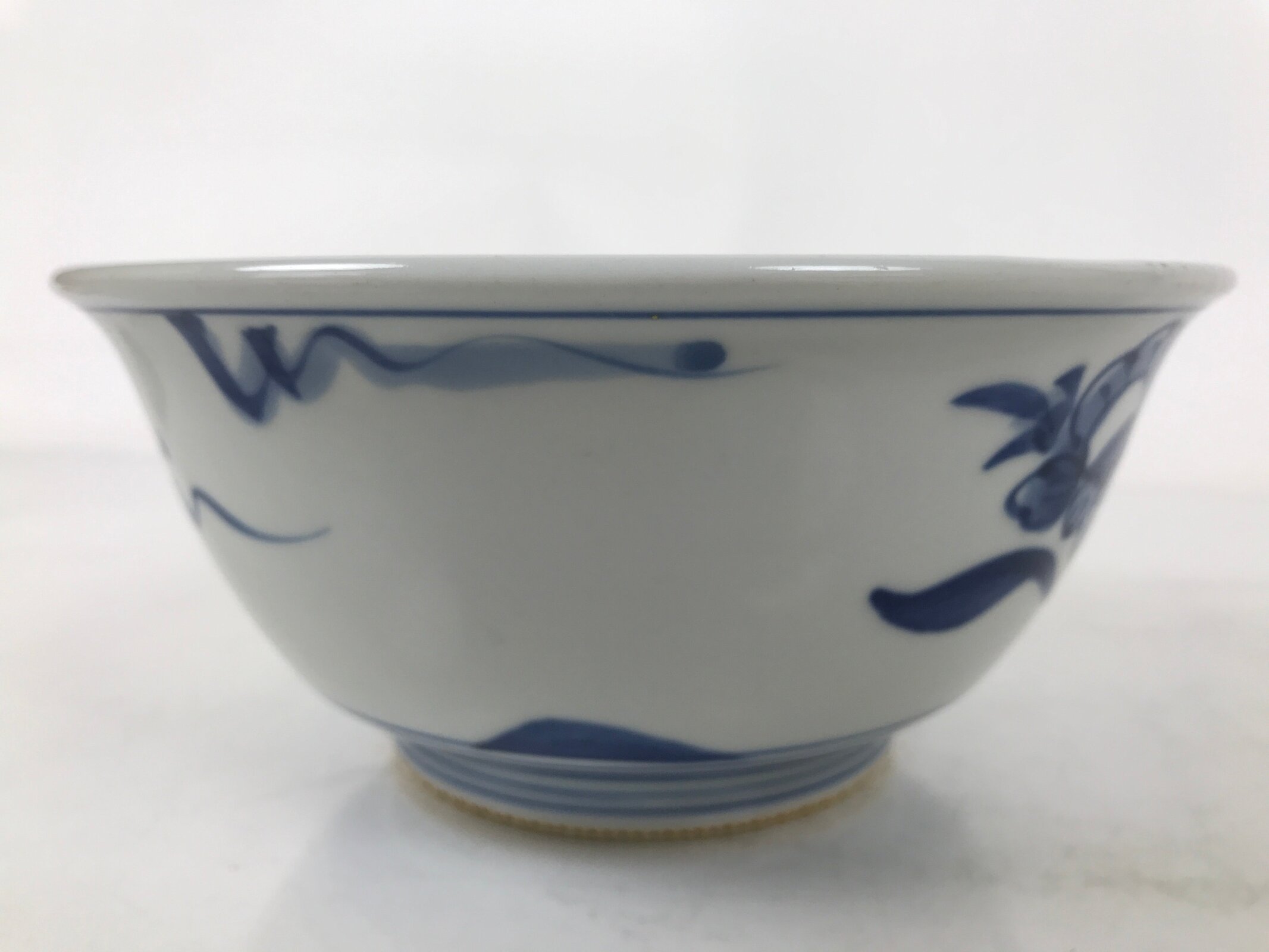 Japanese Porcelain Donburi Bowl Soba Udon Noodle Soup Blue White Sometsuke Y405