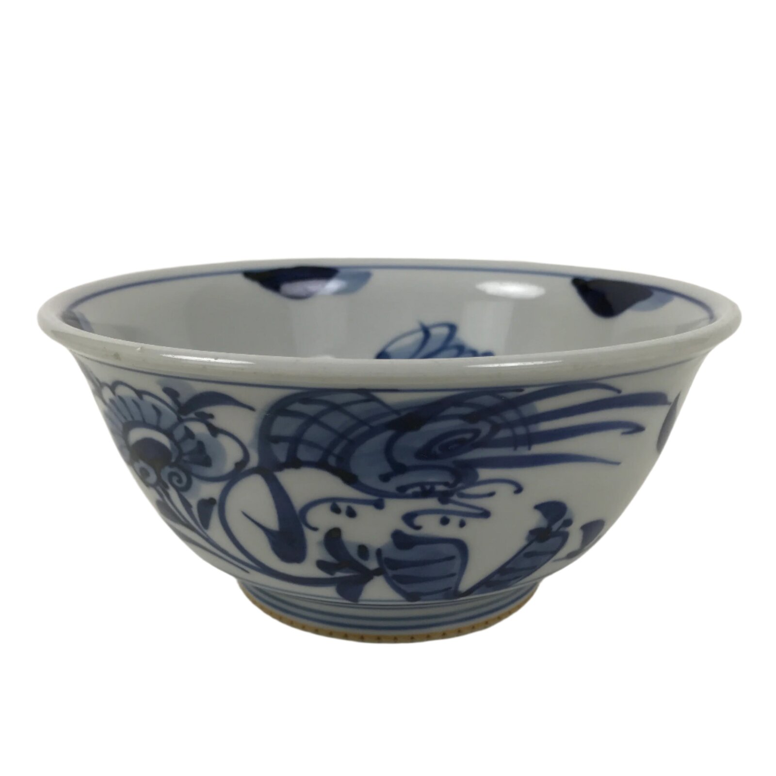 Japanese Porcelain Donburi Bowl Soba Udon Noodle Soup Blue White Sometsuke Y406