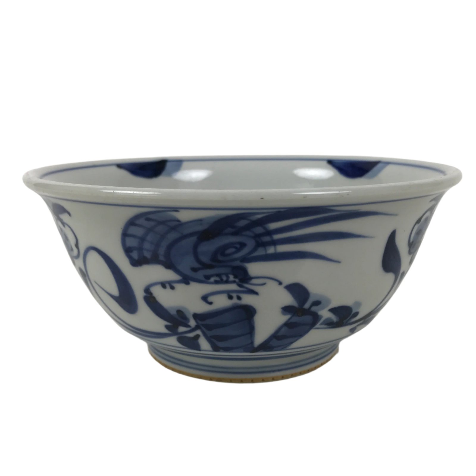Japanese Porcelain Donburi Bowl Soba Udon Noodle Soup Blue White Sometsuke Y407